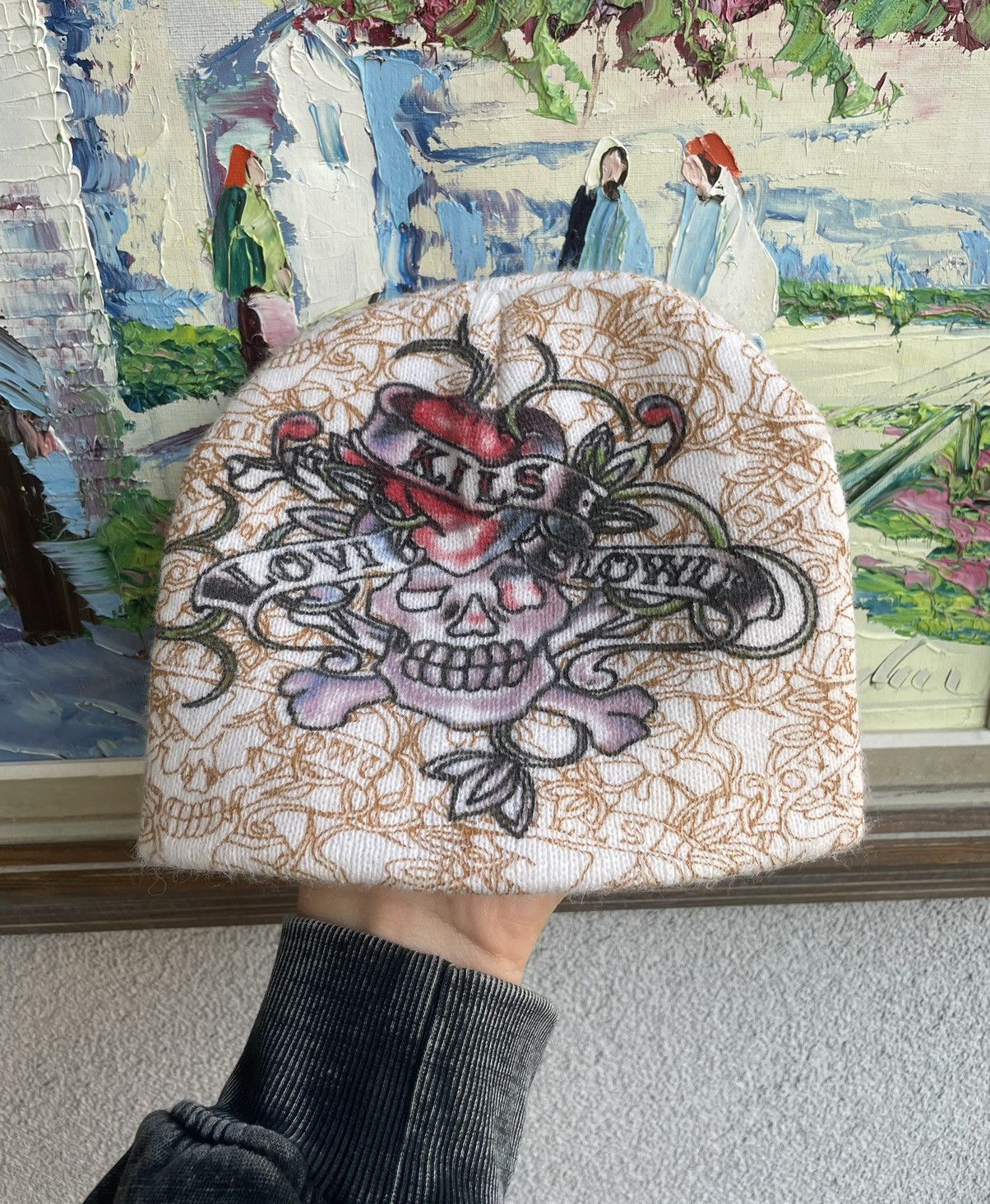 Christian Audigier Ed Hardy Christian Audigier Vintage Y2k Drip Hype Beanie Hat Size ONE SIZE - 1 Thumbnail