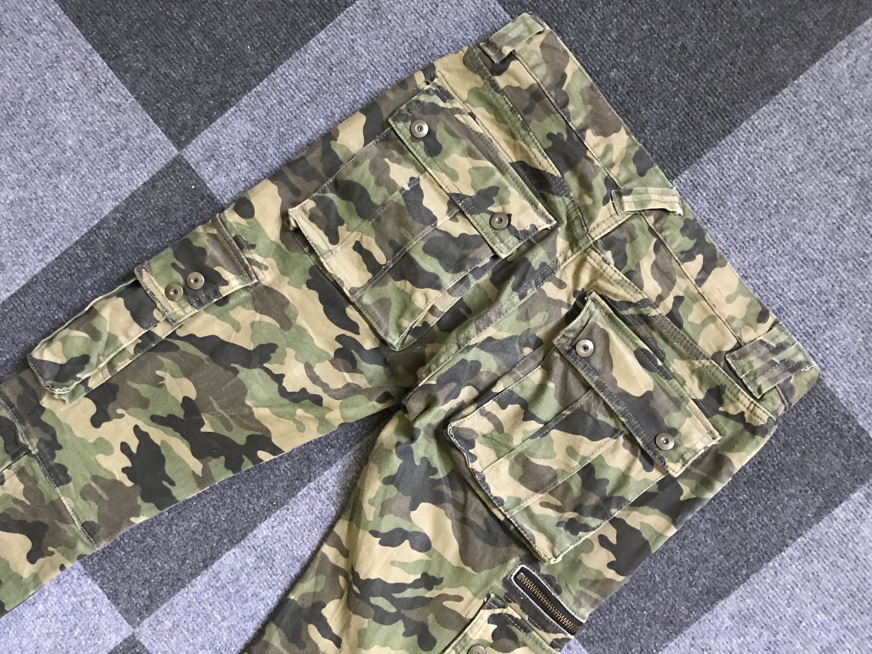 Japanese Brand CP203 NO ID Japan Punk Seditionaries Parasites Cargo Pant Size US 31 - 12 Thumbnail