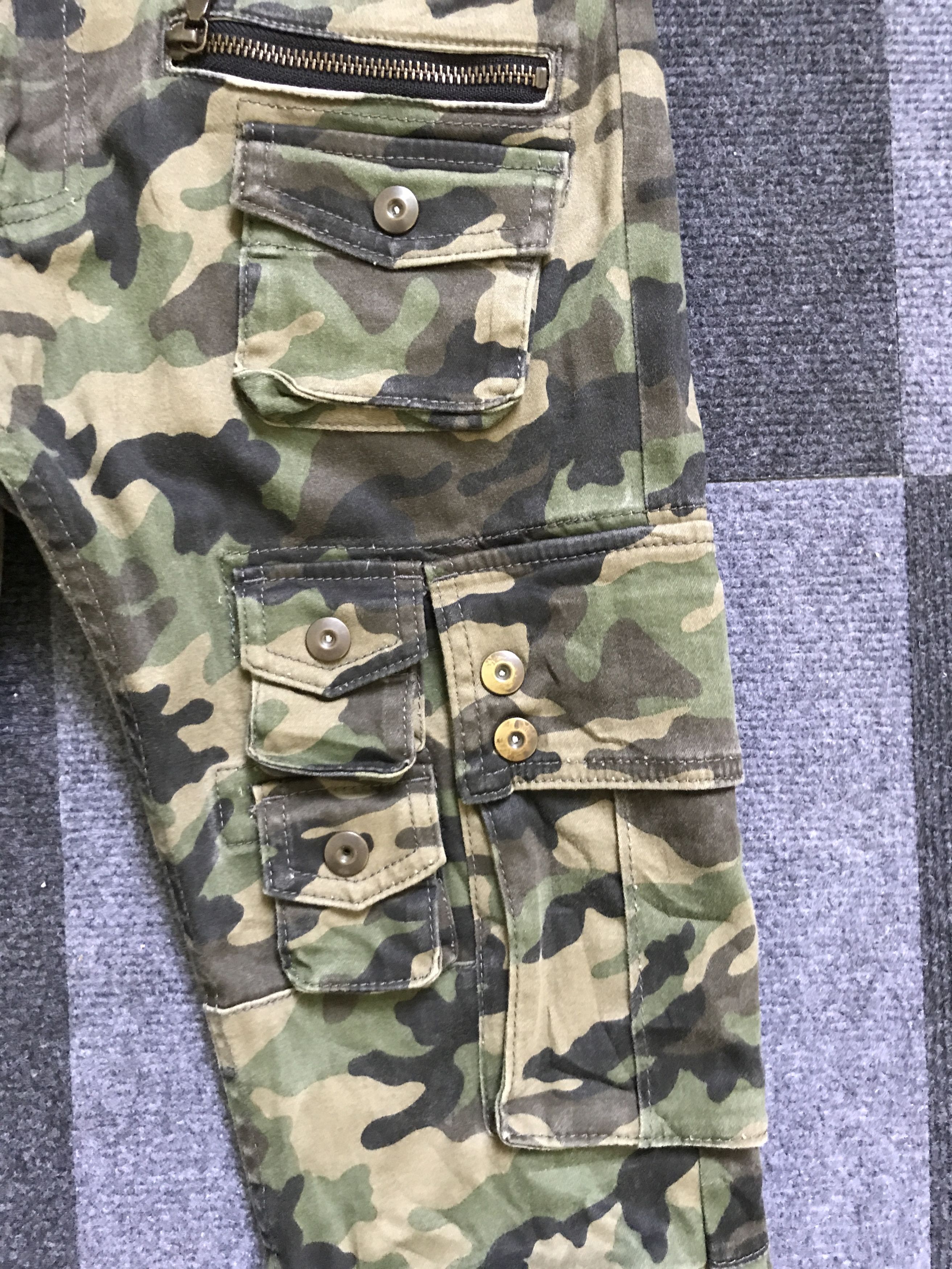 Japanese Brand CP203 NO ID Japan Punk Seditionaries Parasites Cargo Pant Size US 31 - 8 Thumbnail
