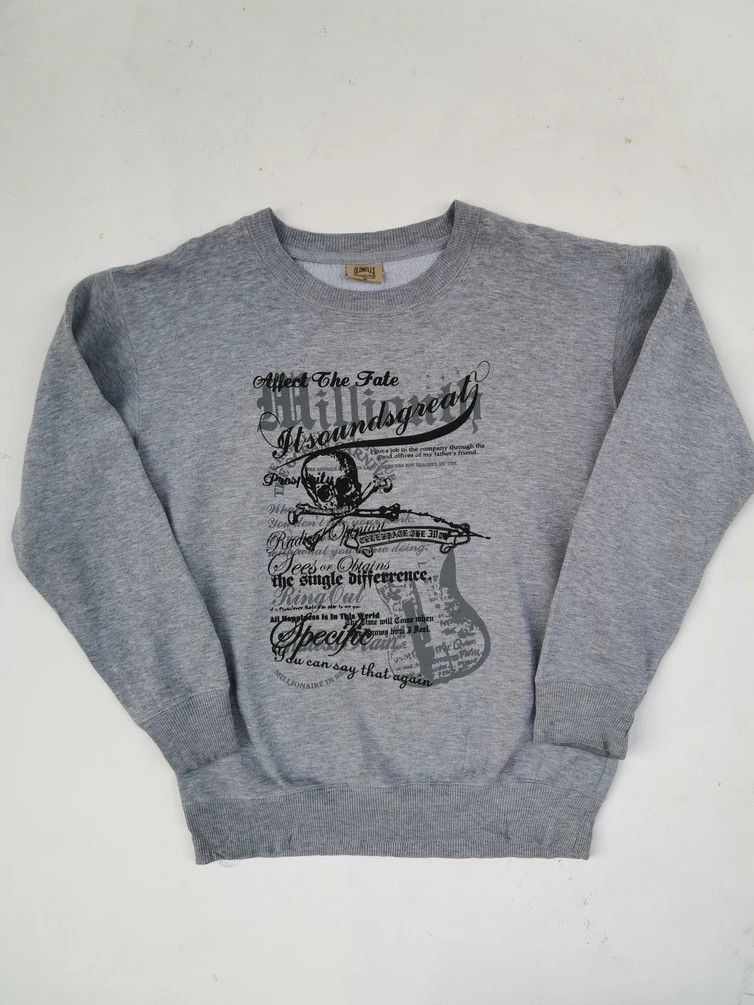 Japanese Brand Rare!!! Skull Art Design Sweatshirt Size US M / EU 48-50 / 2 - 1 Thumbnail