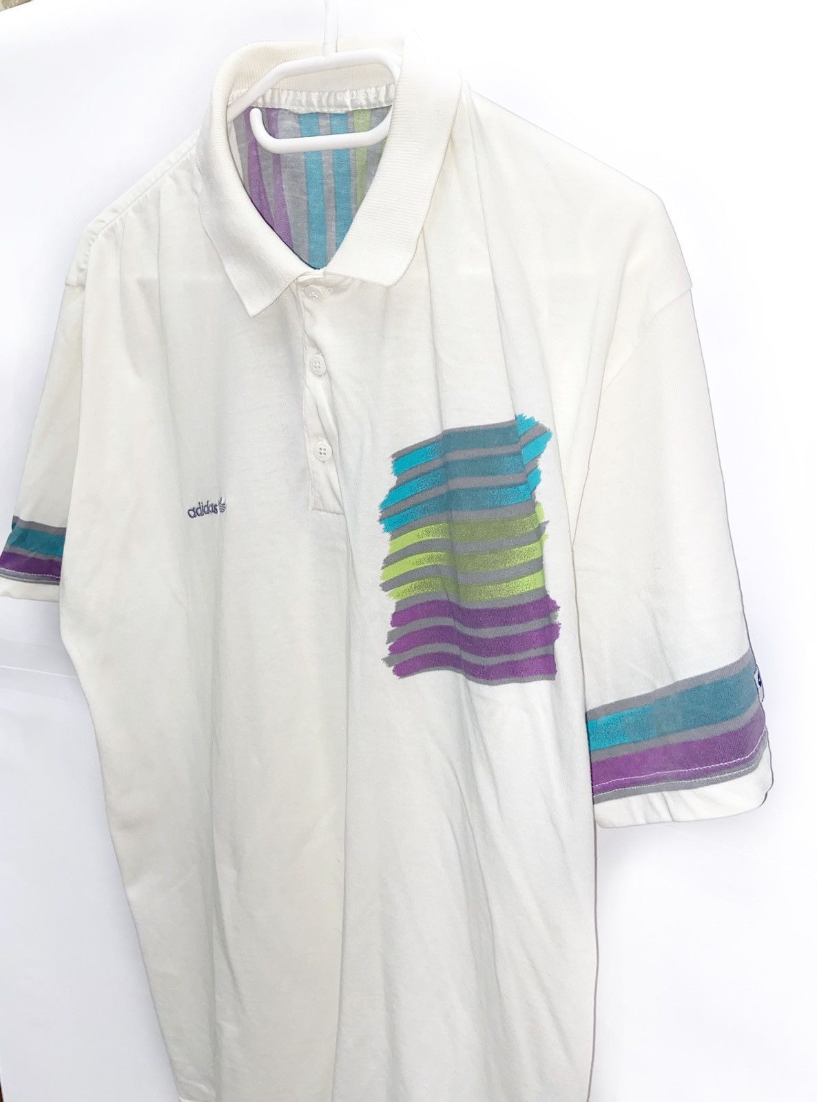 Adidas Early 00s vintage Adidas climalite white polo shirt Size US L / EU 52-54 / 3 - 2 Thumbnail
