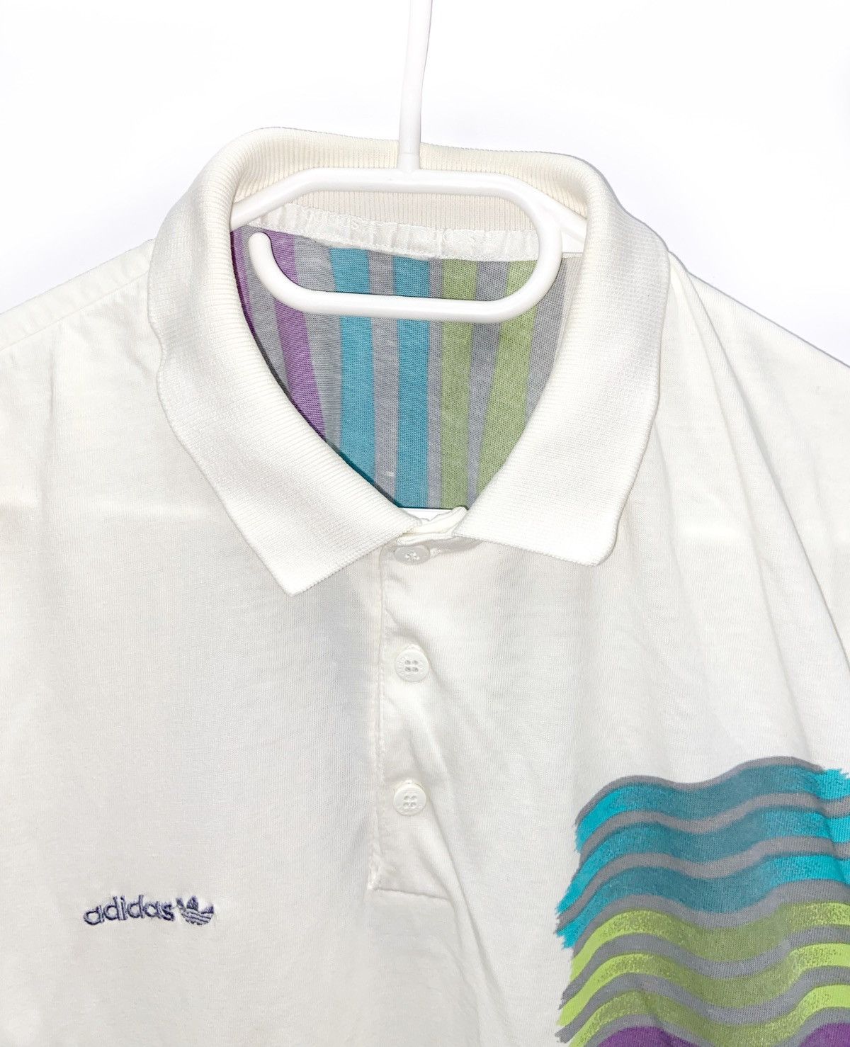 Adidas Early 00s vintage Adidas climalite white polo shirt Size US L / EU 52-54 / 3 - 3 Thumbnail
