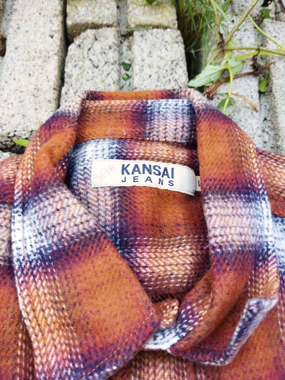 Japanese Brand Rare🔥Kansai Japan Flannel Shirt Size US L / EU 52-54 / 3 - 4 Thumbnail