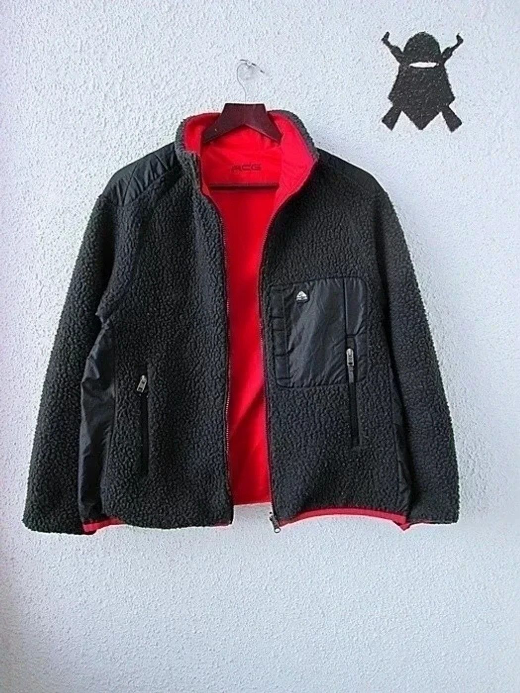 NIKE ACG VINTAGE SHERPA FLEECE REVERSIBLE DUAL SIDED JACKET