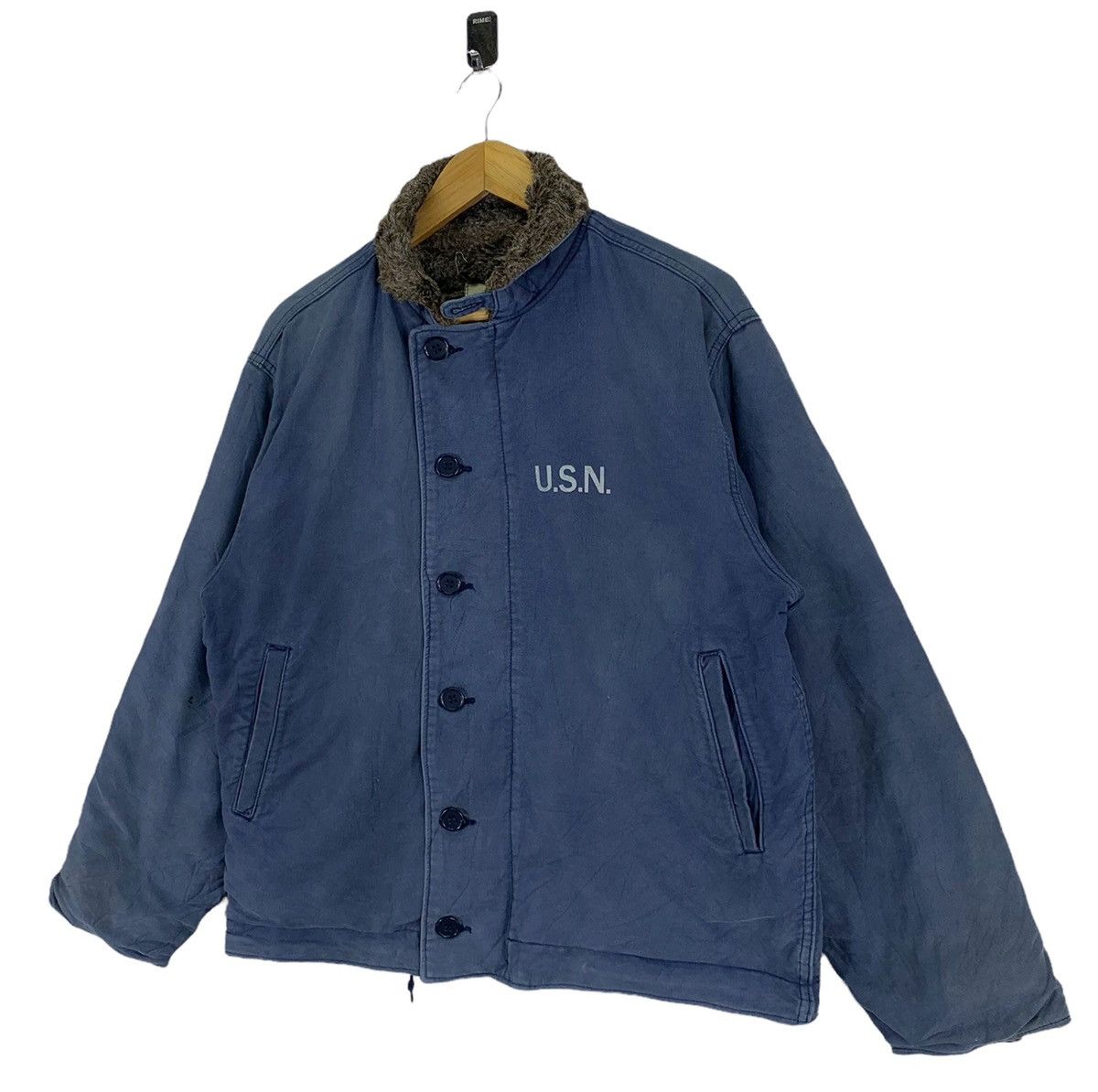 Vintage VINTAGE USN DECK MILITARY BOMBER JACKET Size US M / EU 48-50 / 2 - 2 Thumbnail