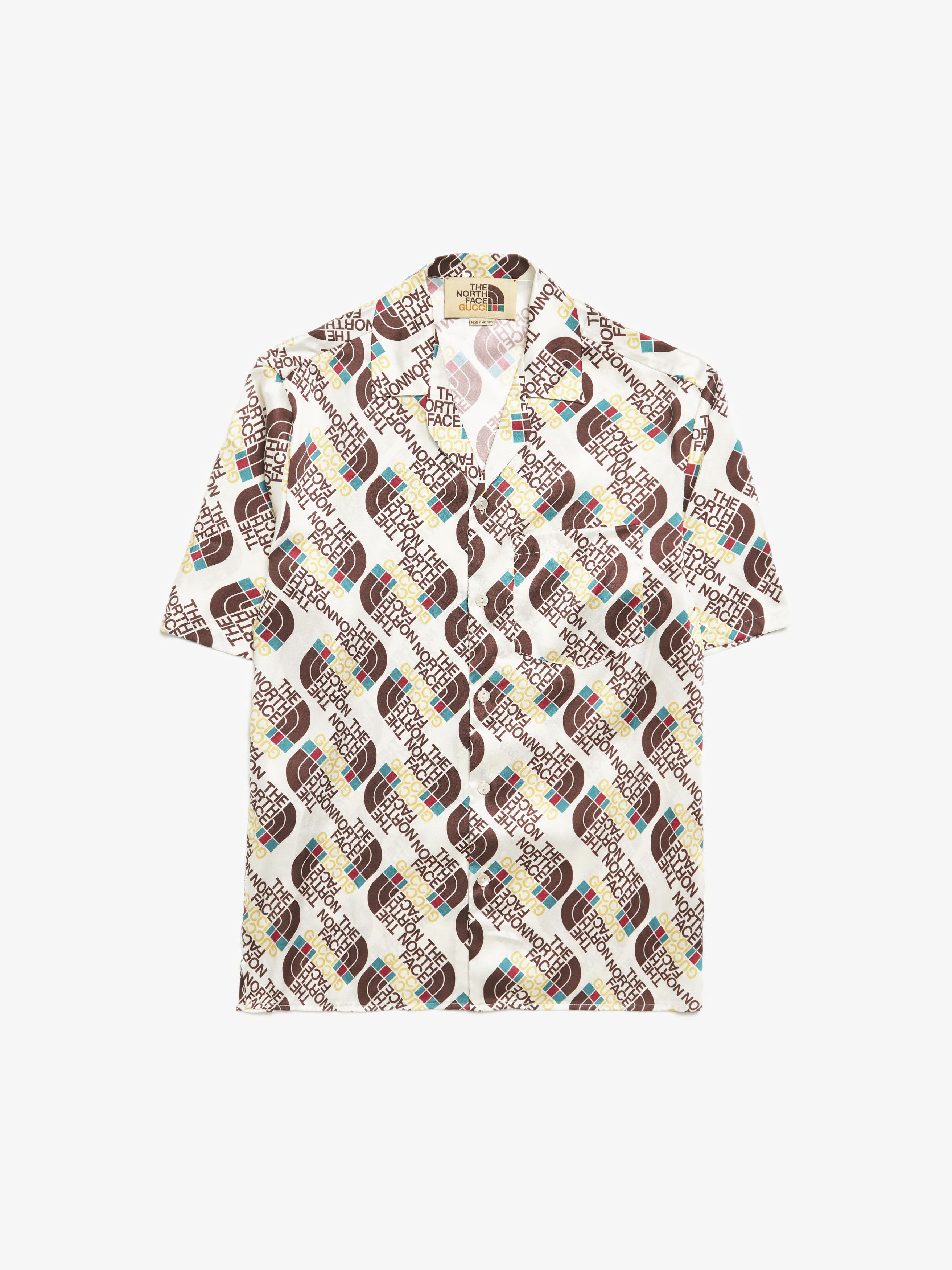 Ivory Logo Printed Short Sleeve Silk Shirt