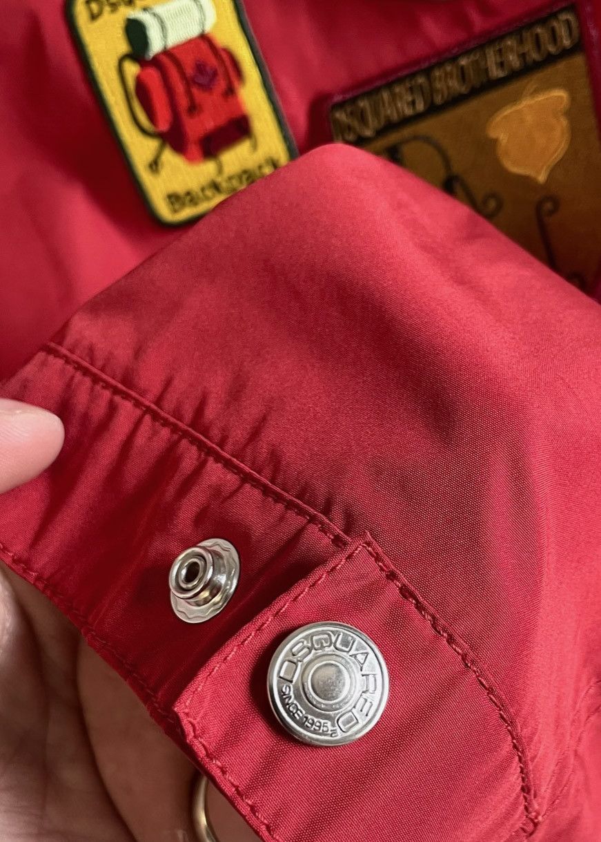 Dsquared2 Dsquared2 Red Nylon Logo Patch Windbreaker Size US M / EU 48-50 / 2 - 6 Thumbnail