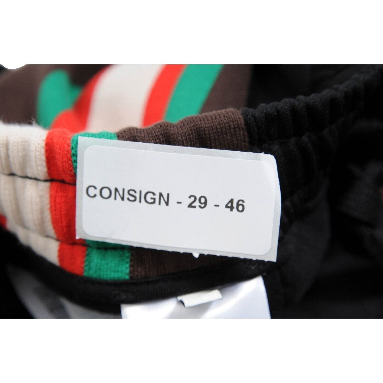 Gucci Striped Track Pants Large Black Green Red Joggers GG Logo Size US 34 / EU 50 - 10 Thumbnail