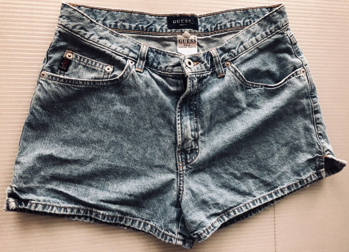Guess GUESS 🇺🇸 STONEWASHED DENIM SHORTS VINTAGE 90s 31 VGC Size US 31 - 2 Thumbnail