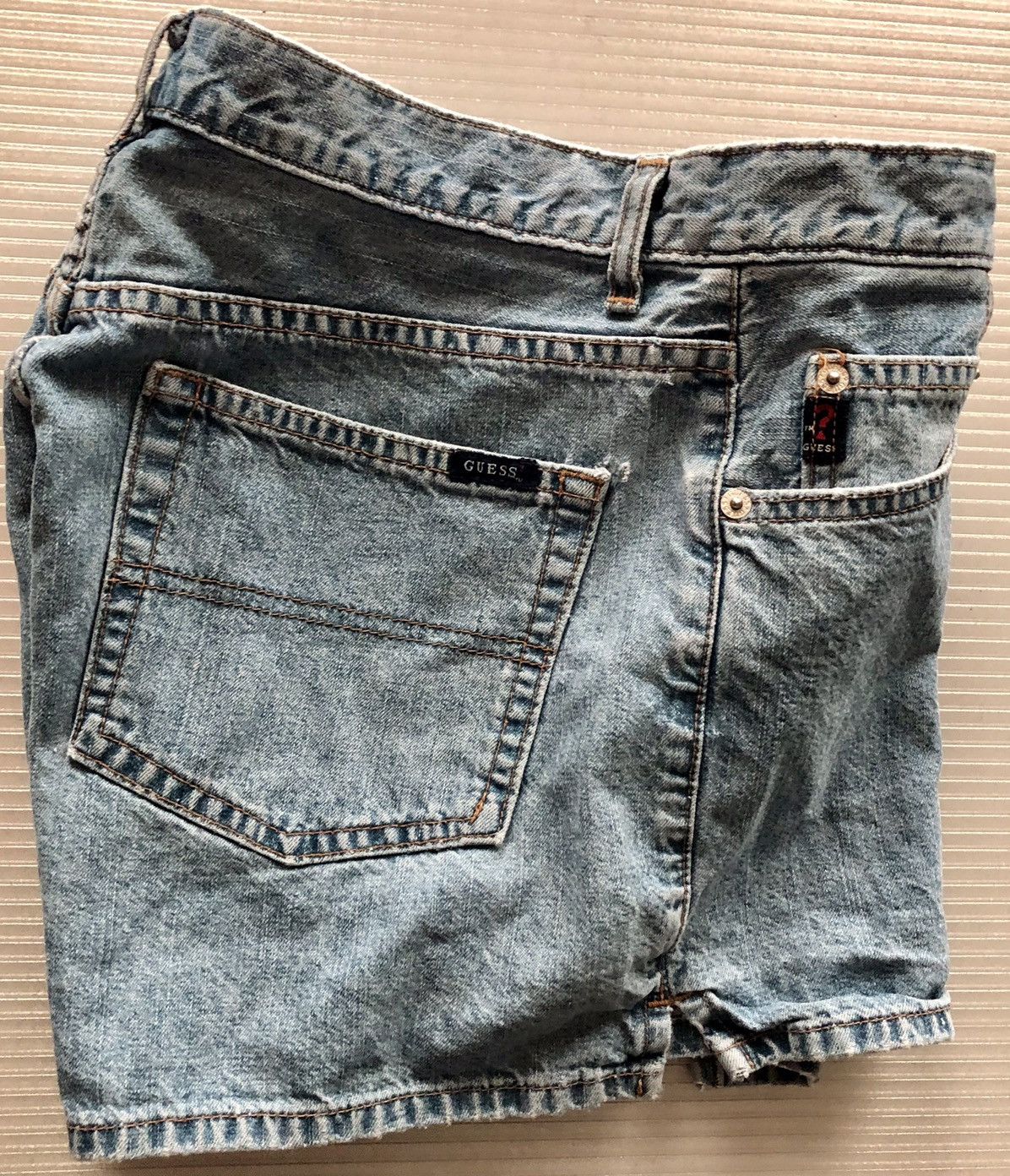 Guess GUESS 🇺🇸 STONEWASHED DENIM SHORTS VINTAGE 90s 31 VGC Size US 31 - 5 Thumbnail
