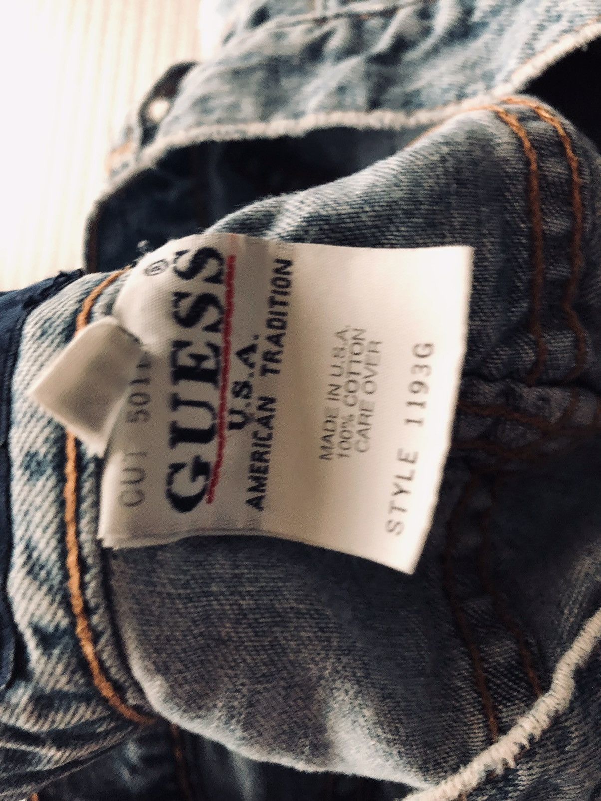 Guess GUESS 🇺🇸 STONEWASHED DENIM SHORTS VINTAGE 90s 31 VGC Size US 31 - 12 Thumbnail