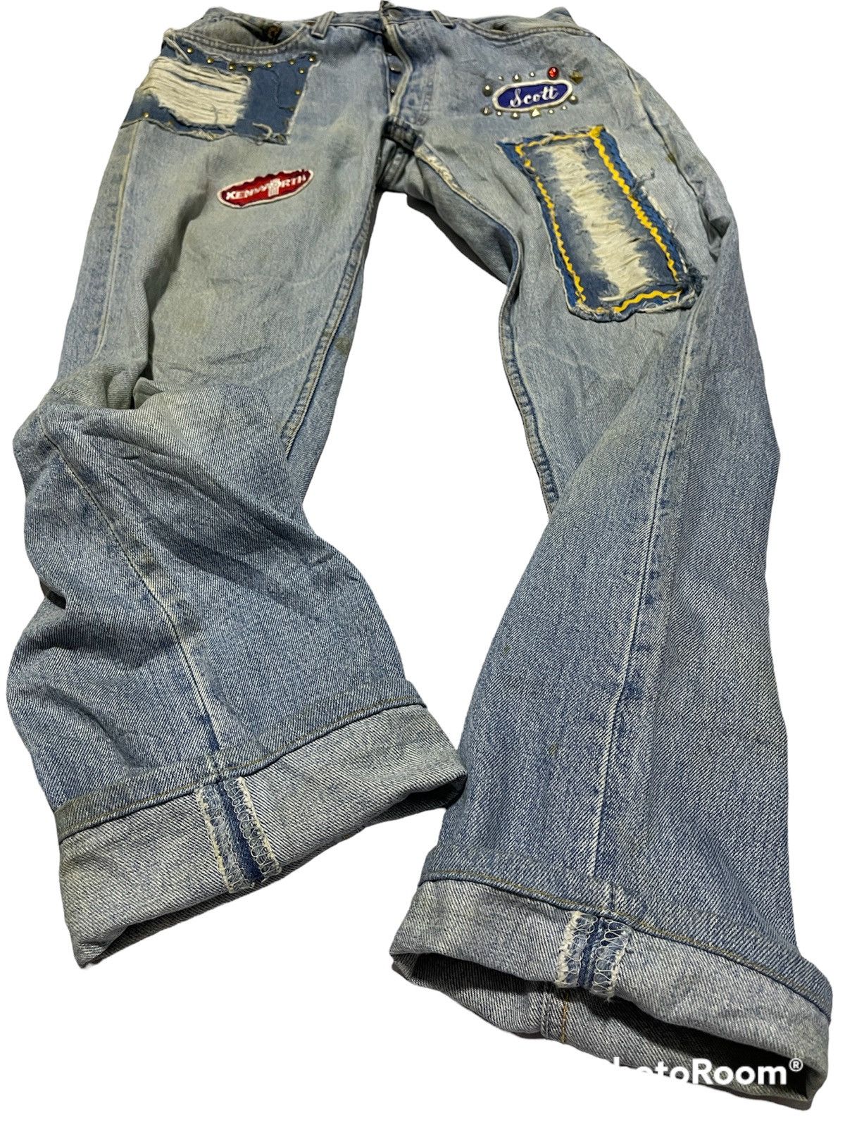Levi's × Levi's Vintage Clothing 🔥RARE🔥 vintage Levis 501 x Paravion Co -Handmade jeans Size US 31 - 10 Thumbnail