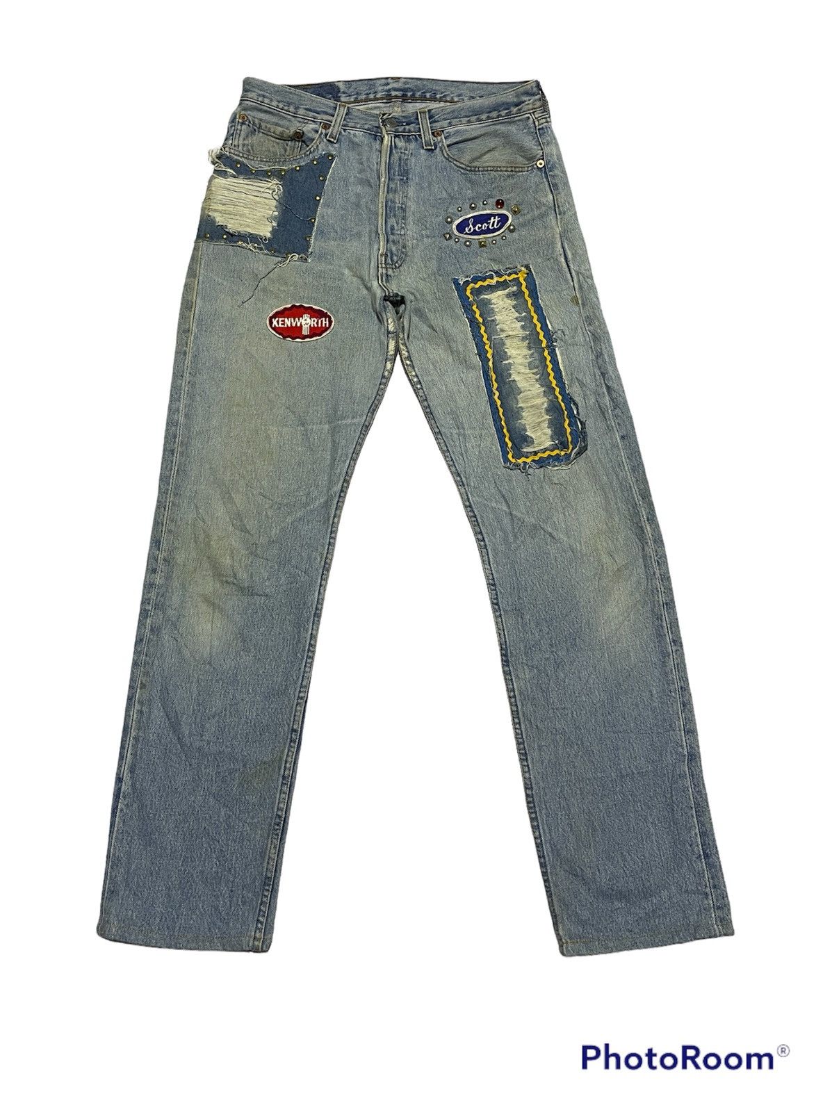 Levi's × Levi's Vintage Clothing 🔥RARE🔥 vintage Levis 501 x Paravion Co -Handmade jeans Size US 31 - 1 Thumbnail