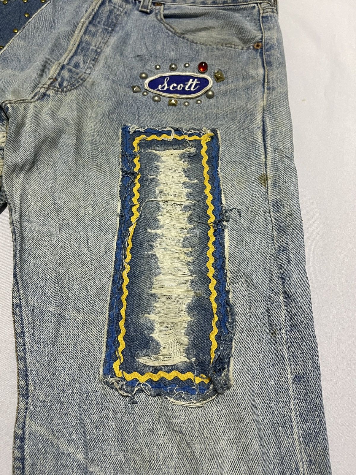 Levi's × Levi's Vintage Clothing 🔥RARE🔥 vintage Levis 501 x Paravion Co -Handmade jeans Size US 31 - 6 Thumbnail