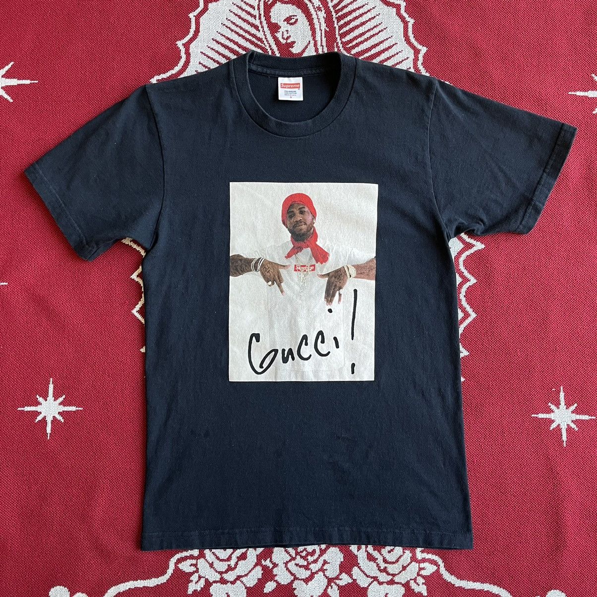 Supreme Used FW16 Supreme Gucci Mane Tee Box Logo Navy Size S Size US S / EU 44-46 / 1 - 2 Thumbnail