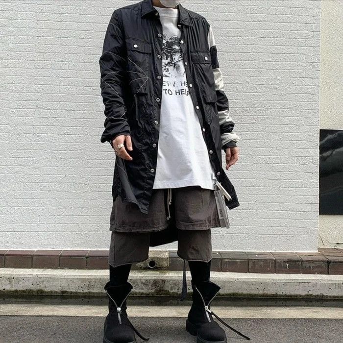 Rick Owens Rick Owens S/S 19 Babel Collection Shirtbag Jacket