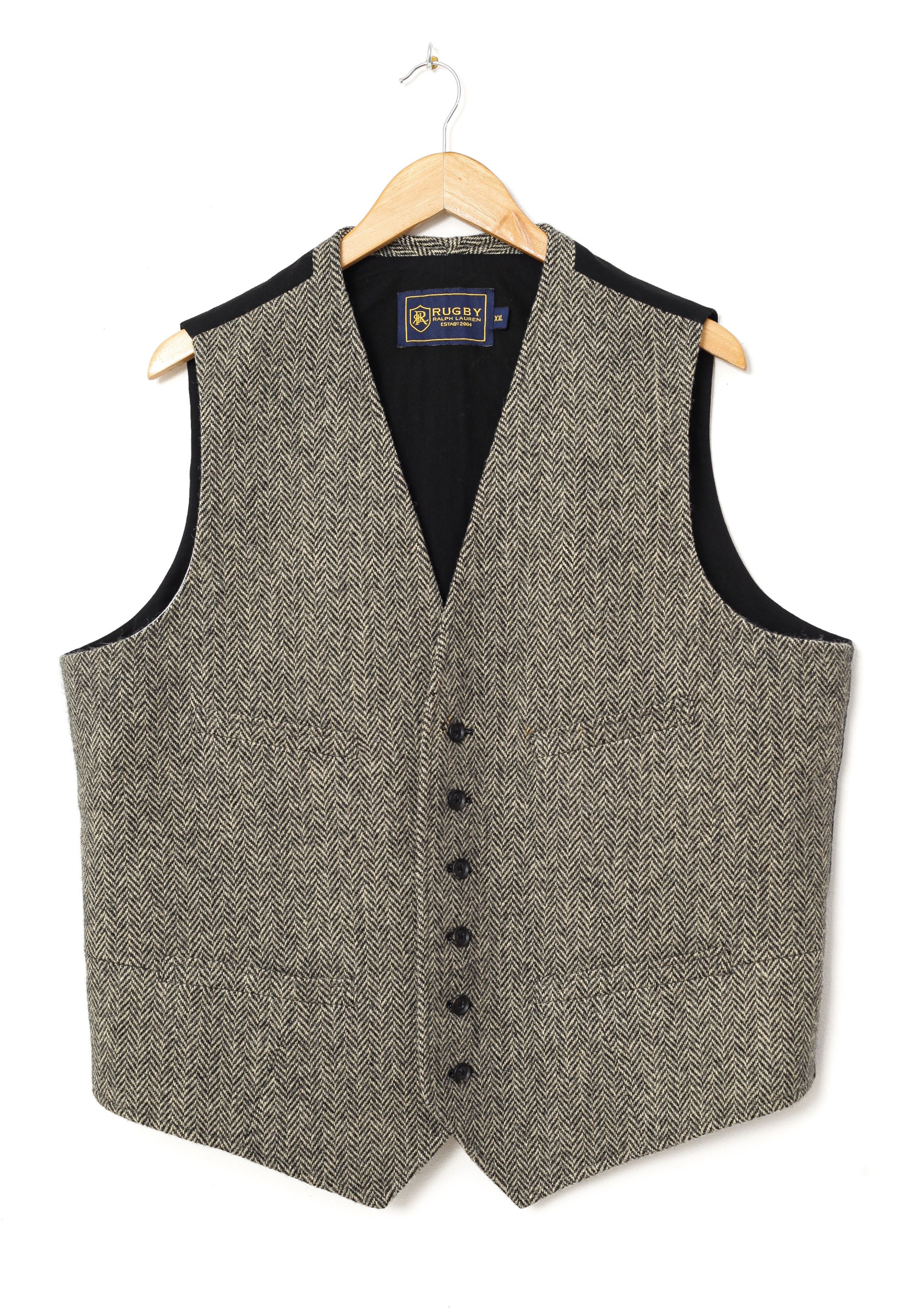 Polo Ralph Lauren RALPH LAUREN Rugby Tweed Waistcoat Vest E0594 | Grailed