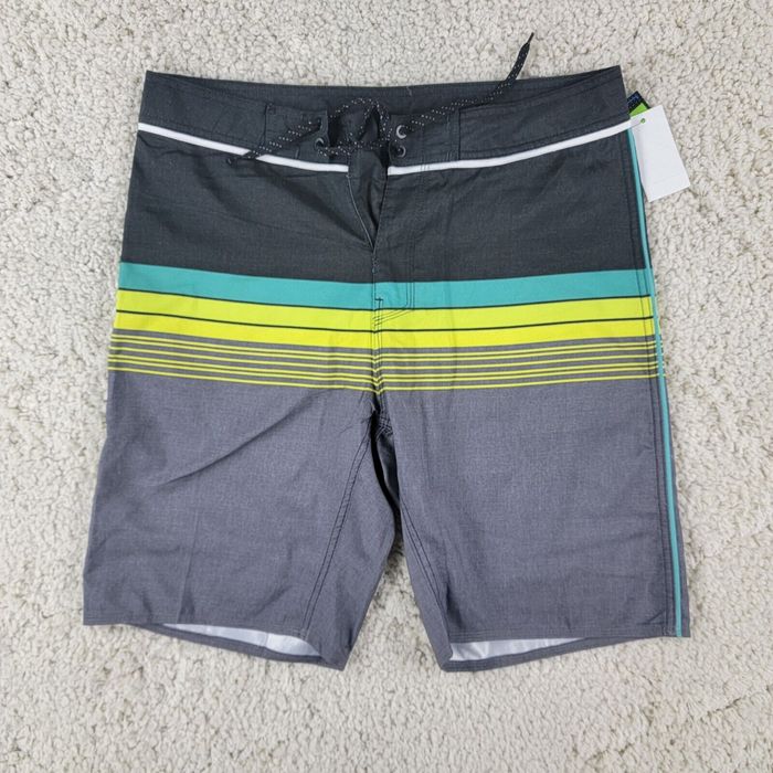 Burnside Men’s New Burn Side Swim Trunks Board Shorts Size 30 Grey