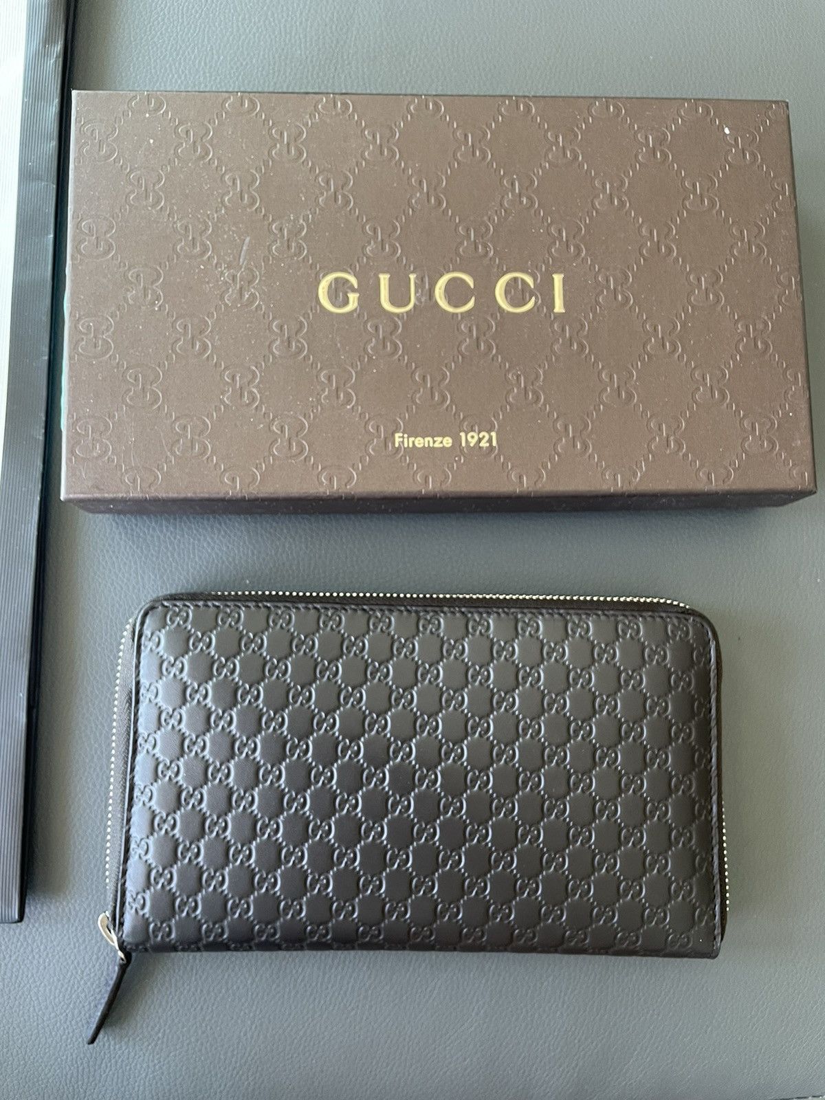 Gucci Iconic Rare Brand New Classic GG Logo XL Zip Leather Wallet Size ONE SIZE - 5 Thumbnail