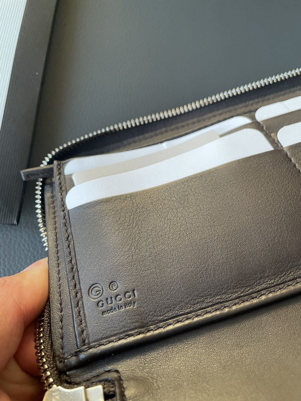 Gucci Iconic Rare Brand New Classic GG Logo XL Zip Leather Wallet Size ONE SIZE - 10 Thumbnail