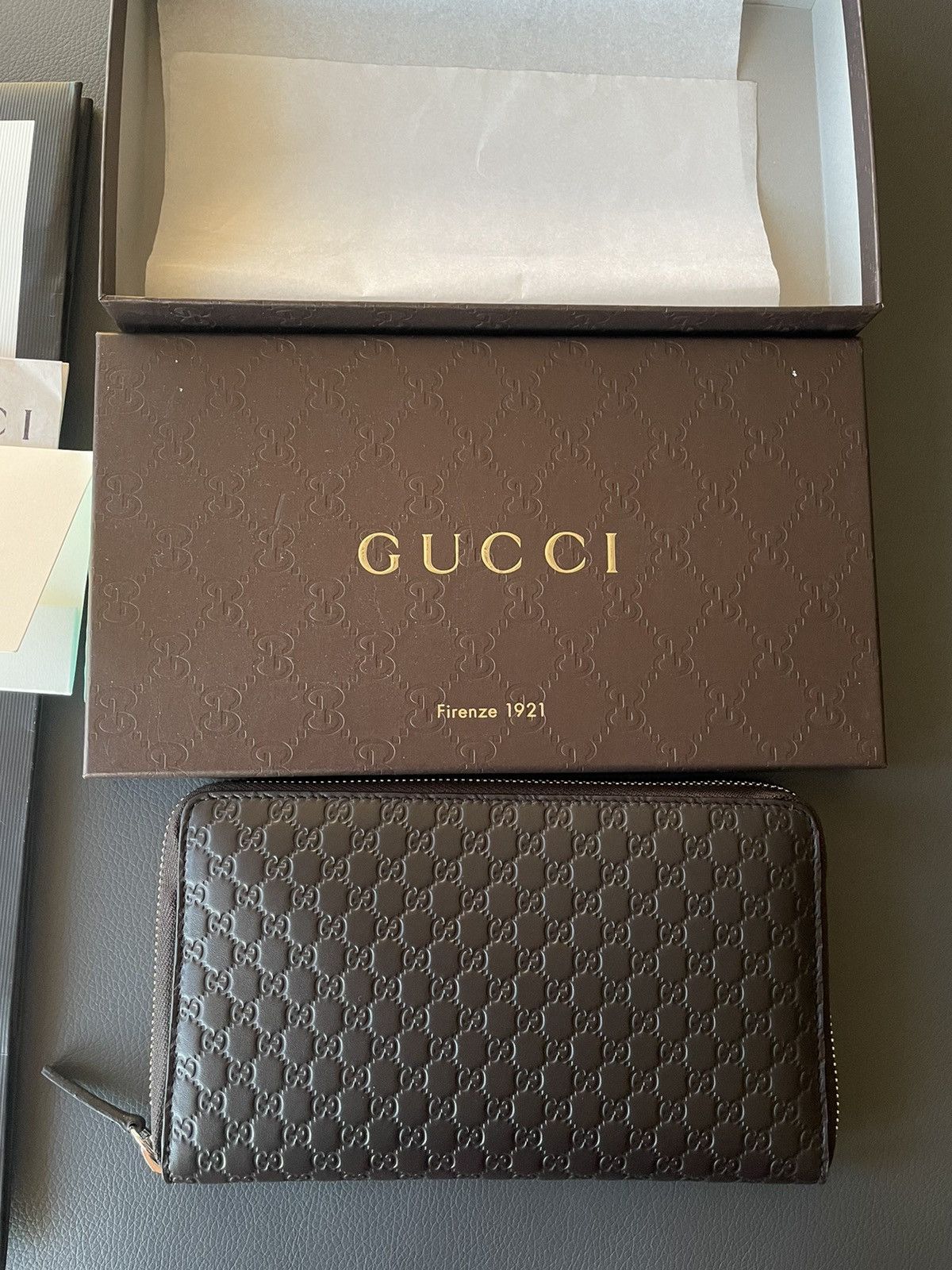 Gucci Iconic Rare Brand New Classic GG Logo XL Zip Leather Wallet Size ONE SIZE - 18 Thumbnail