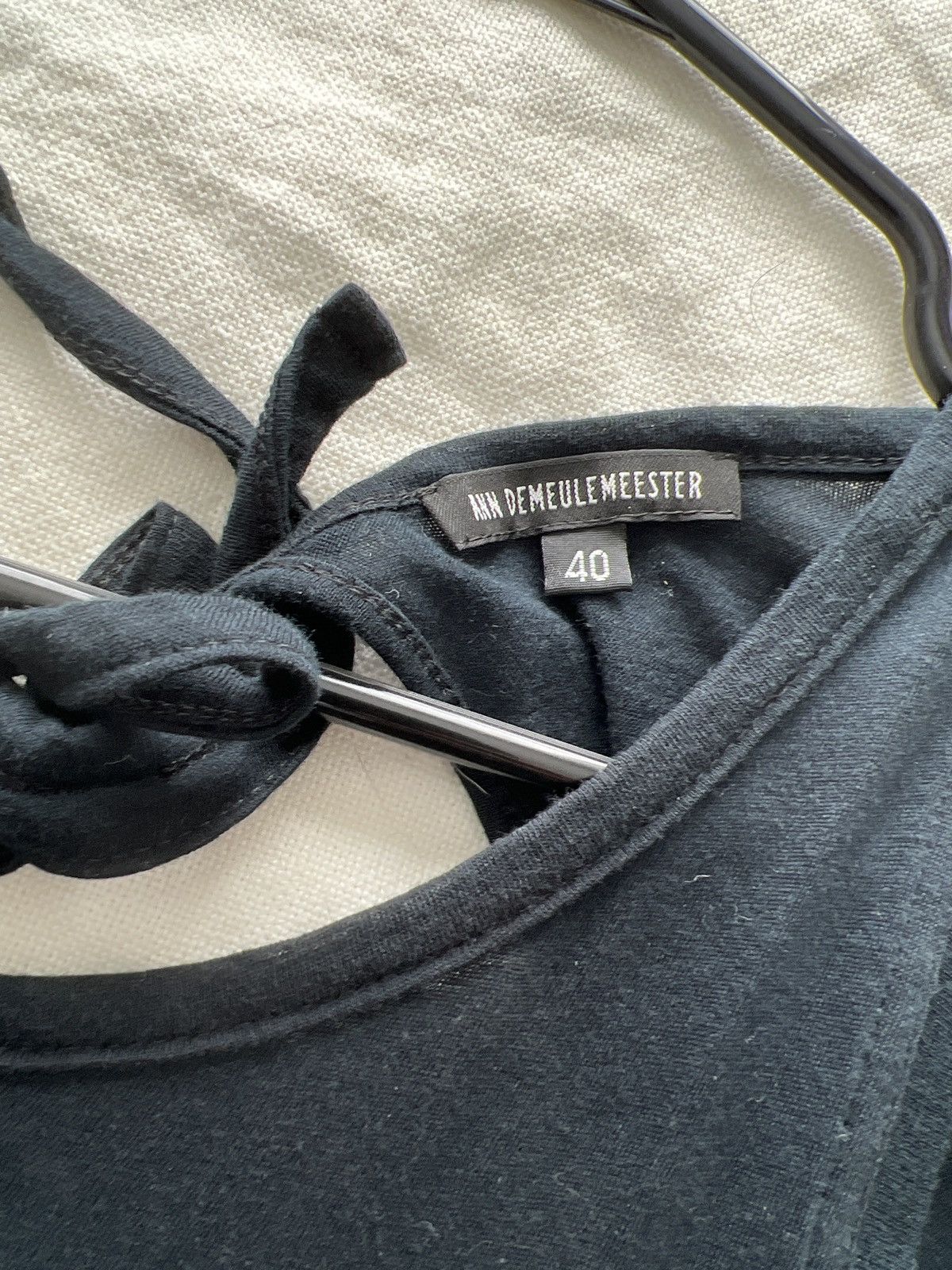 Ann Demeulemeester Rare bondage black cut out top with ties S M L Size US S / EU 44-46 / 1 - 6 Thumbnail