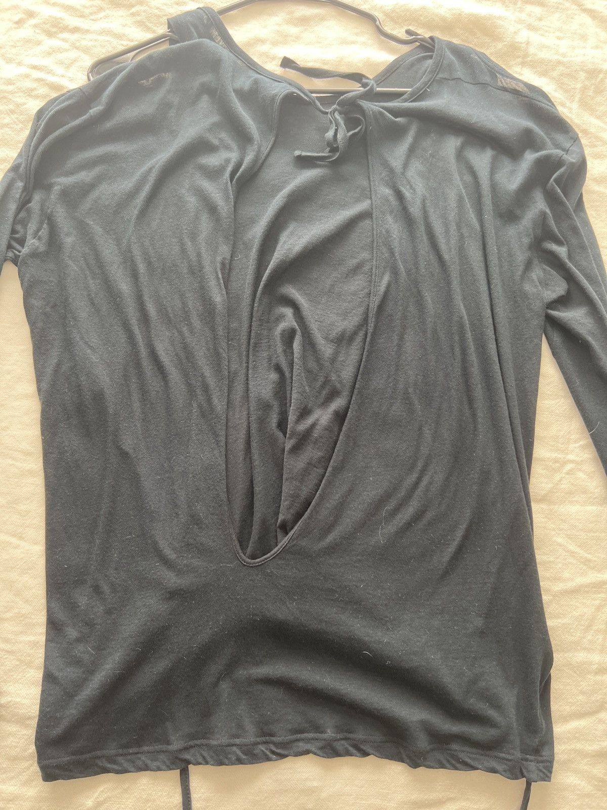 Ann Demeulemeester Rare bondage black cut out top with ties S M L Size US S / EU 44-46 / 1 - 9 Thumbnail