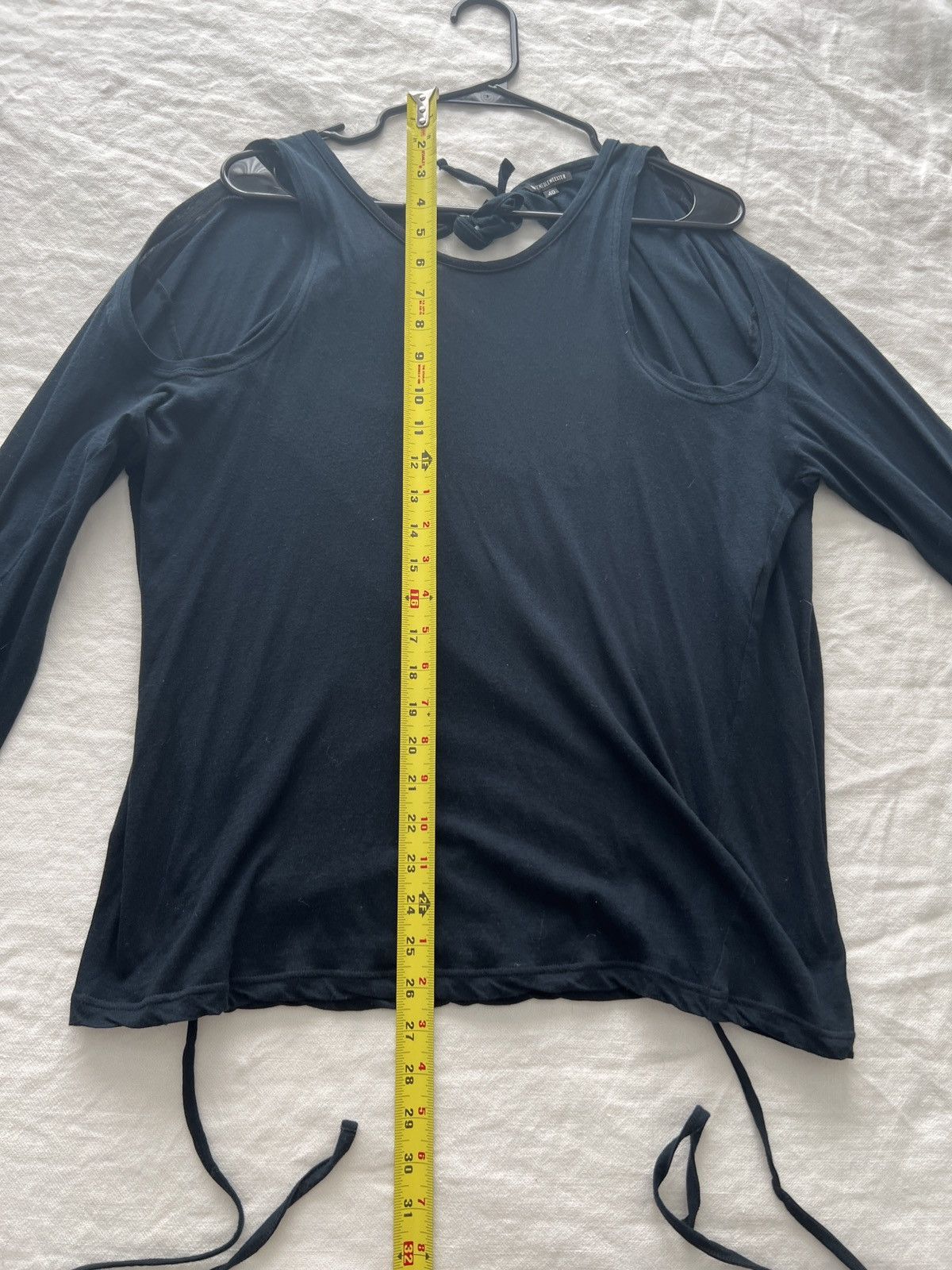 Ann Demeulemeester Rare bondage black cut out top with ties S M L Size US S / EU 44-46 / 1 - 4 Thumbnail