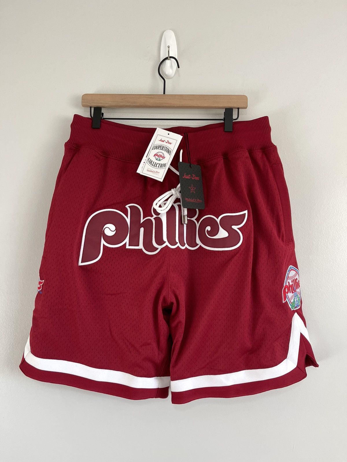MITCHELL & NESS X JUST DON PHILADELPHIA PHILLIES COOPERSTOWN SHORTS