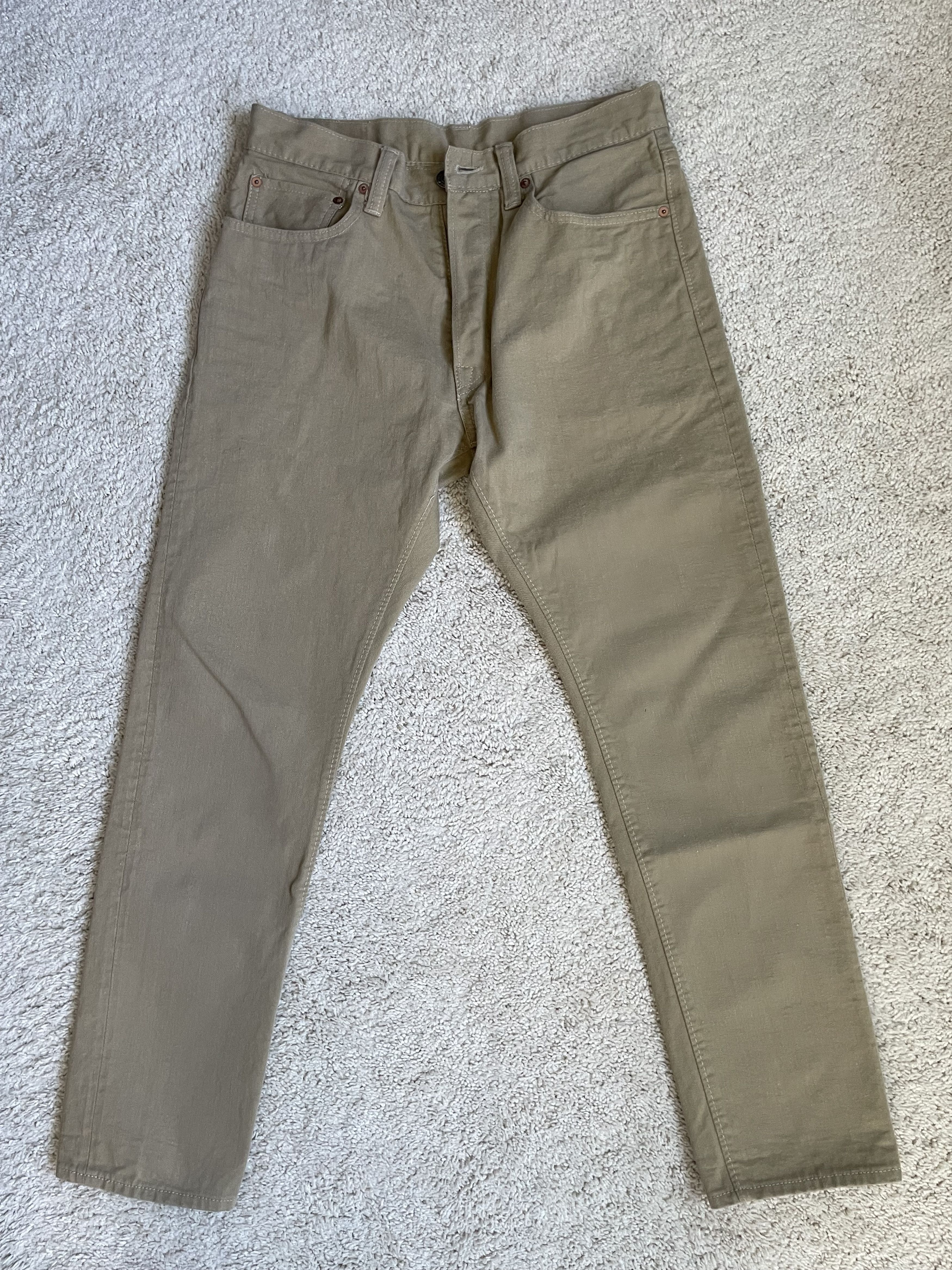 Pure Blue Japan Beige Selvedge Chinos, 12oz, size | Grailed