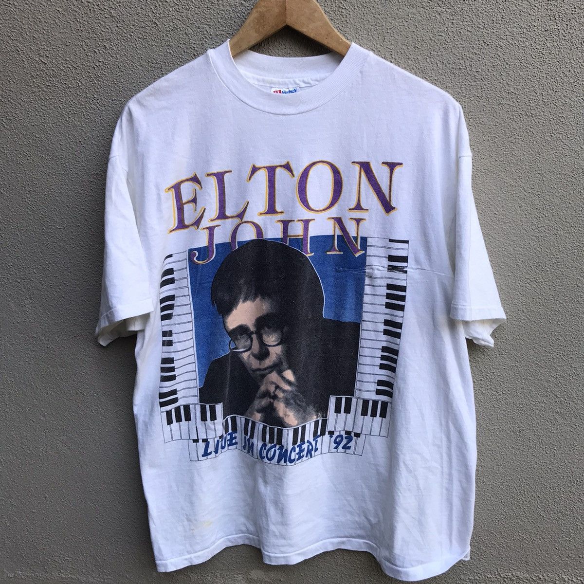 Band Tees Vintage 90s ELTON JOHN tee legend singer Size US XL / EU 56 / 4 - 2 Thumbnail