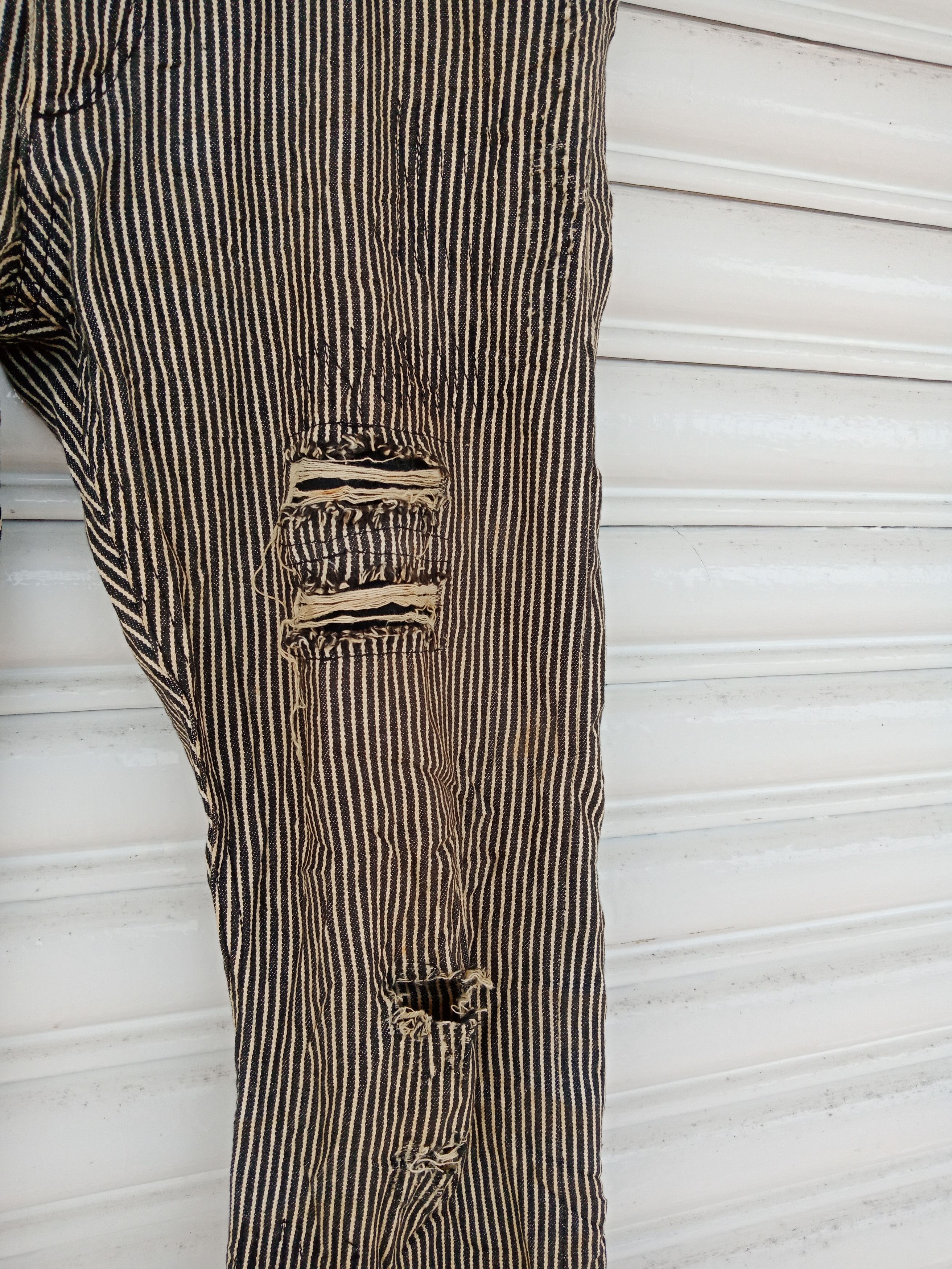 semanticdesign Burden Sashiko Boro Distressed Patchworks Fly Buttons Size US 33 - 5 Thumbnail