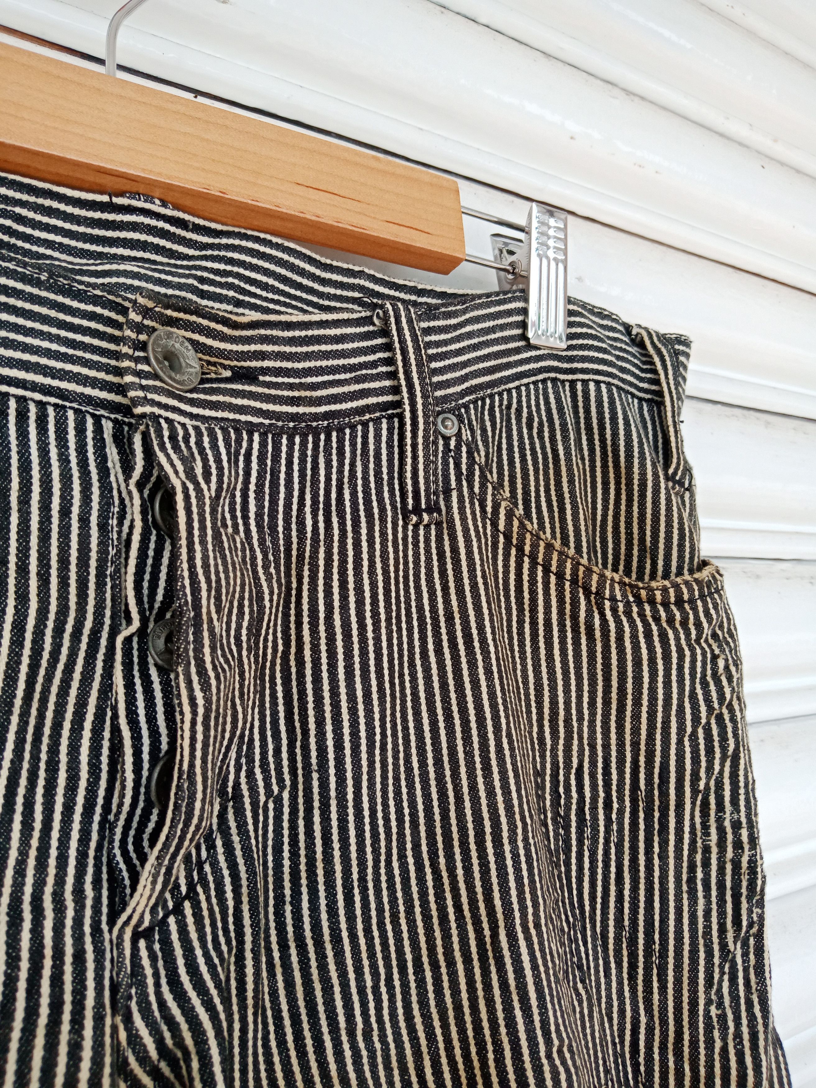 semanticdesign Burden Sashiko Boro Distressed Patchworks Fly Buttons Size US 33 - 10 Thumbnail
