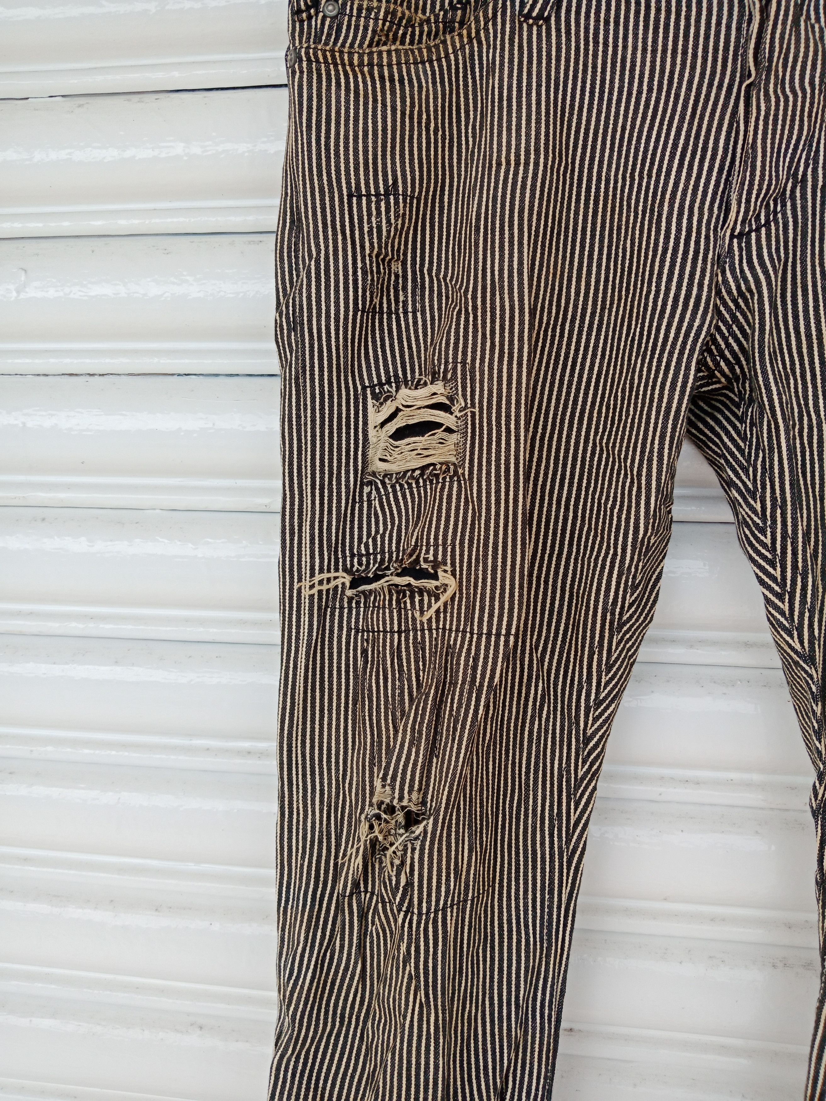 semanticdesign Burden Sashiko Boro Distressed Patchworks Fly Buttons Size US 33 - 6 Thumbnail