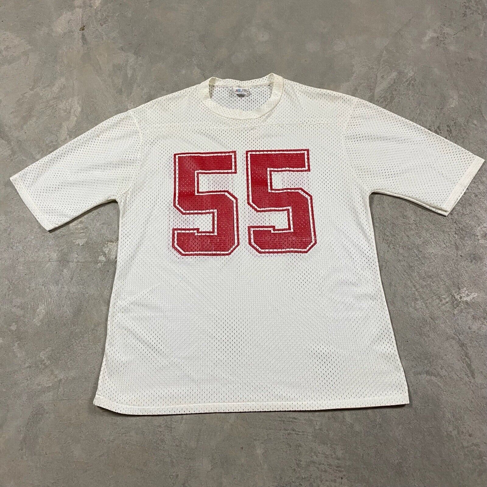 Vintage 80s VTG KMART 70s KMart Mesh Football Jersey Fish Net M See