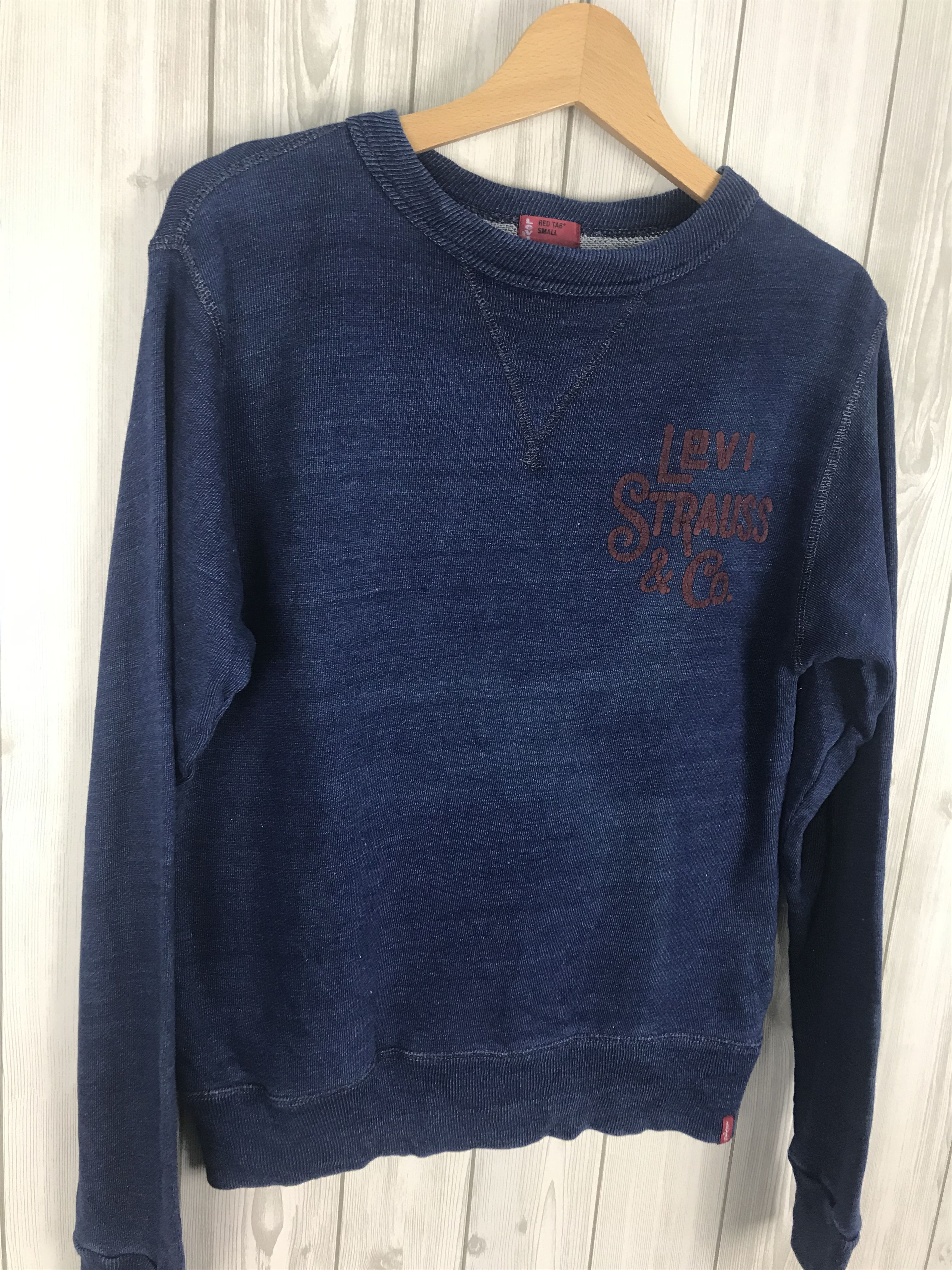 Levi's Vintage LEVIS STRAUSS & CO Indigo Sun Faded Sweatshirt Size US S / EU 44-46 / 1 - 2 Thumbnail