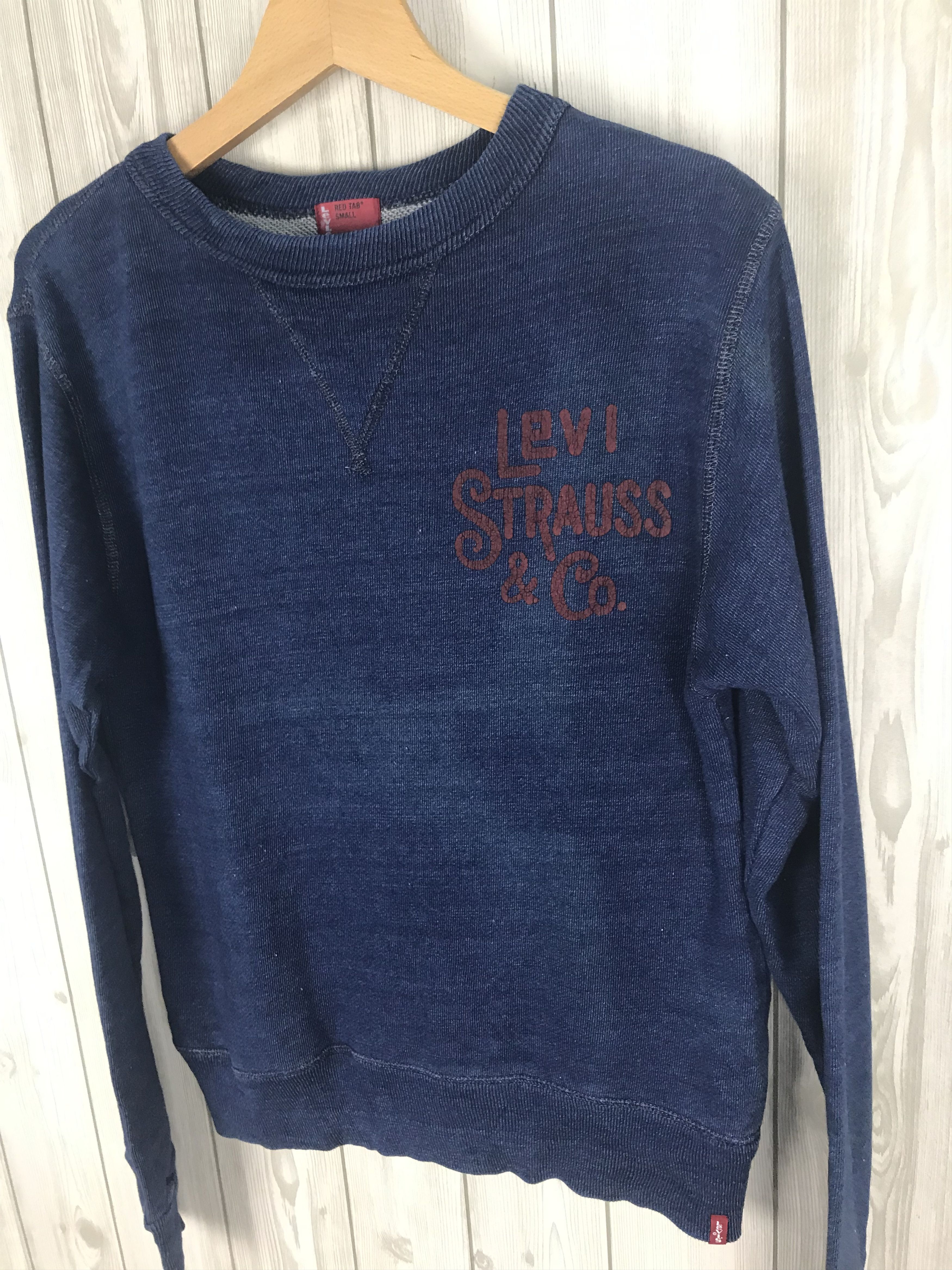 Levi's Vintage LEVIS STRAUSS & CO Indigo Sun Faded Sweatshirt Size US S / EU 44-46 / 1 - 3 Thumbnail