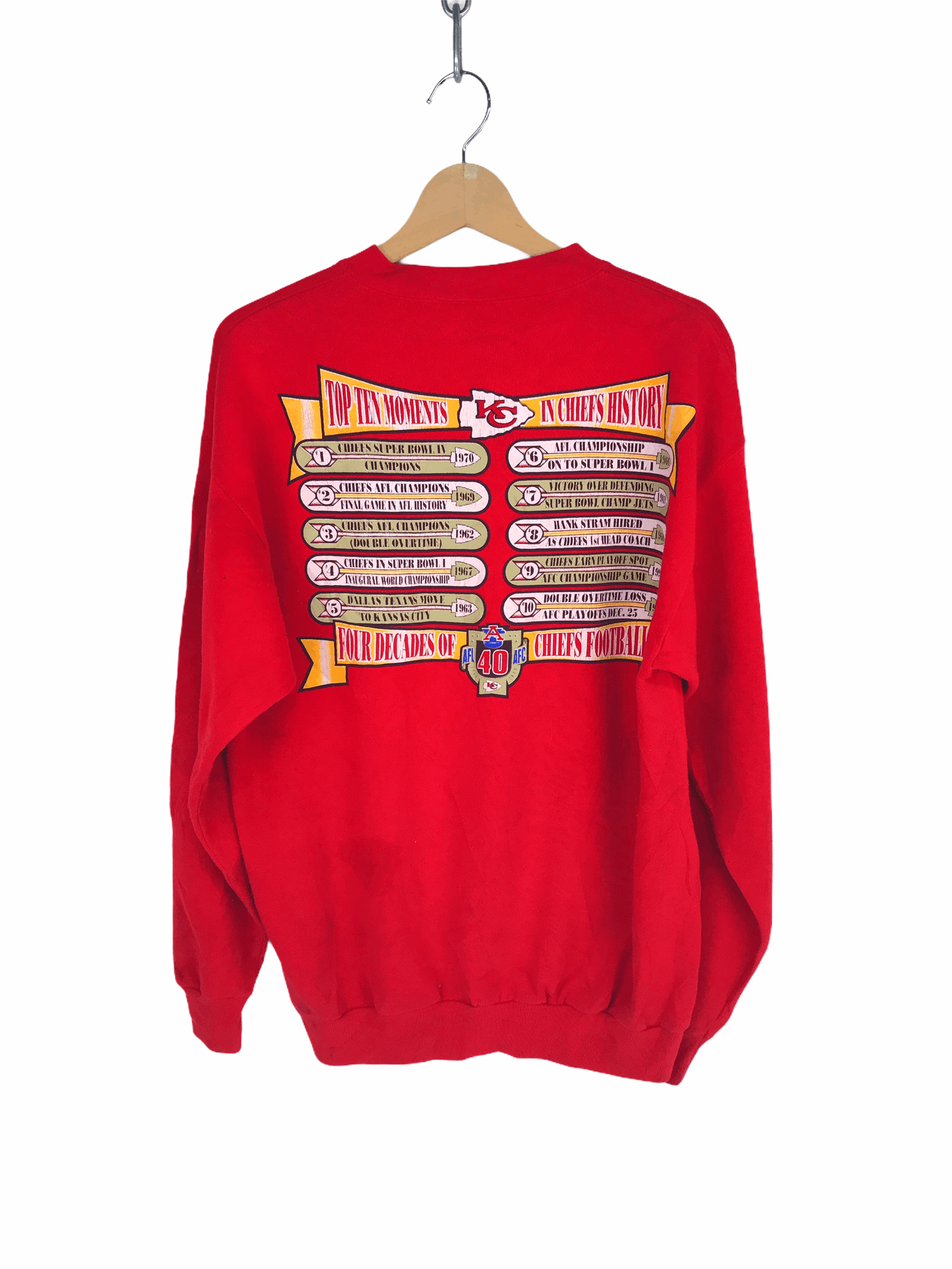 NFL Vintage 90s KC Kansas City Chiefs Sweatshirt Size US M / EU 48-50 / 2 - 5 Thumbnail