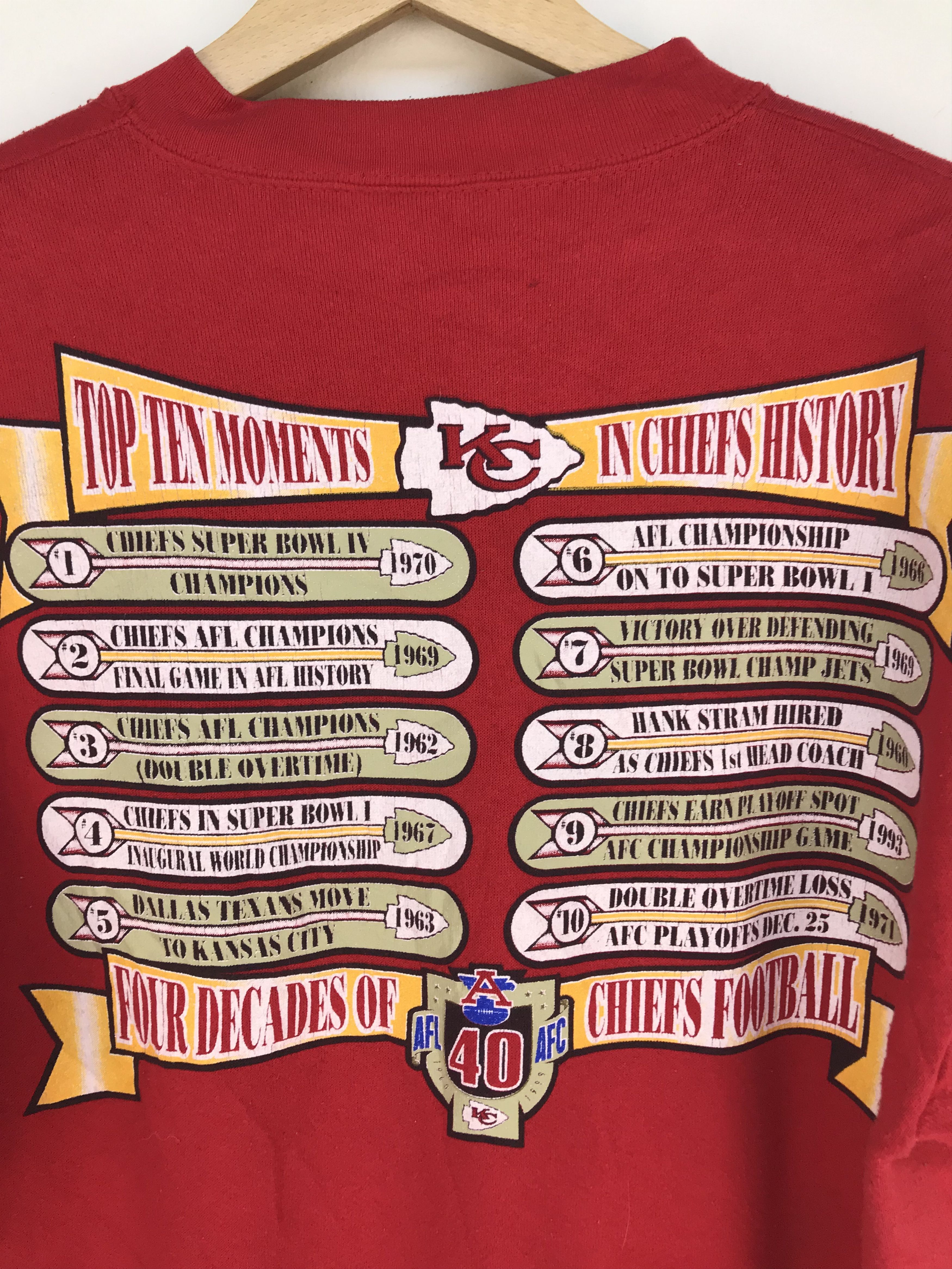 NFL Vintage 90s KC Kansas City Chiefs Sweatshirt Size US M / EU 48-50 / 2 - 2 Thumbnail