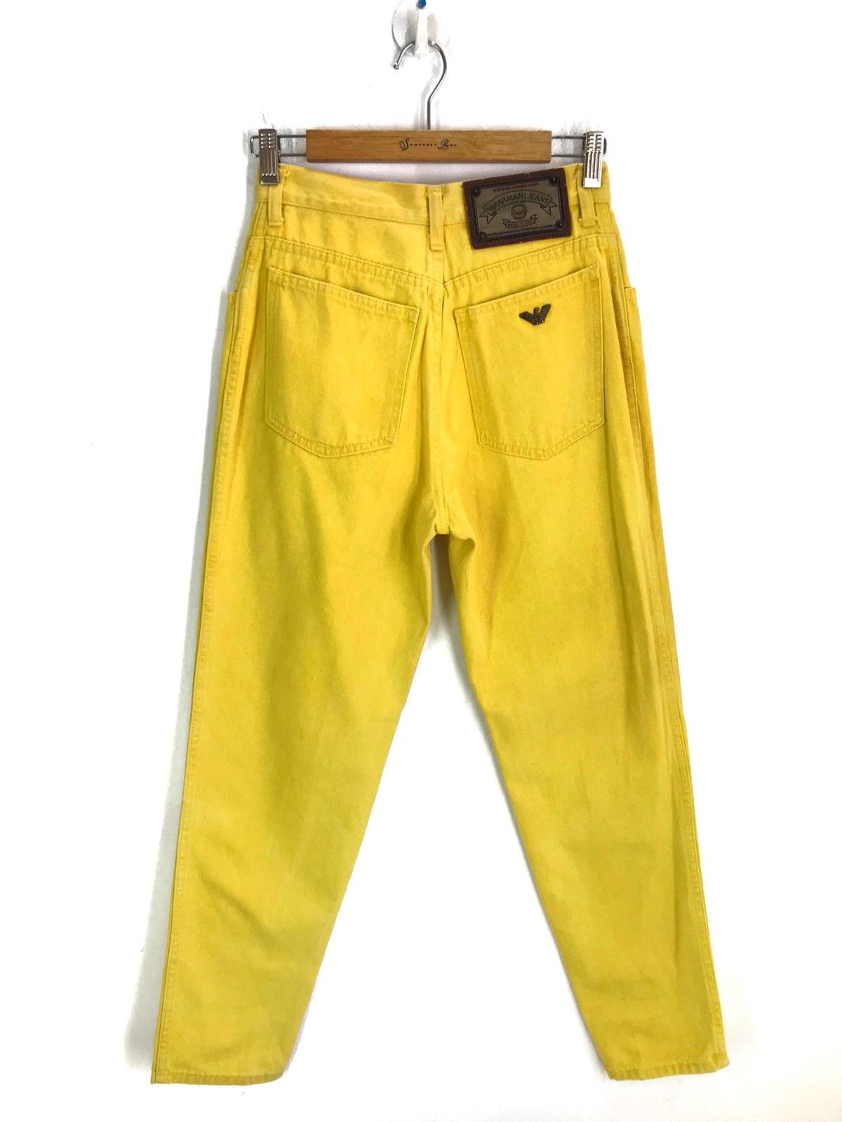Giorgio Armani Vintage Giorgio Armani Made In Italy Yellow Denim Jeans Size 26" / US 2 / IT 38 - 8 Thumbnail