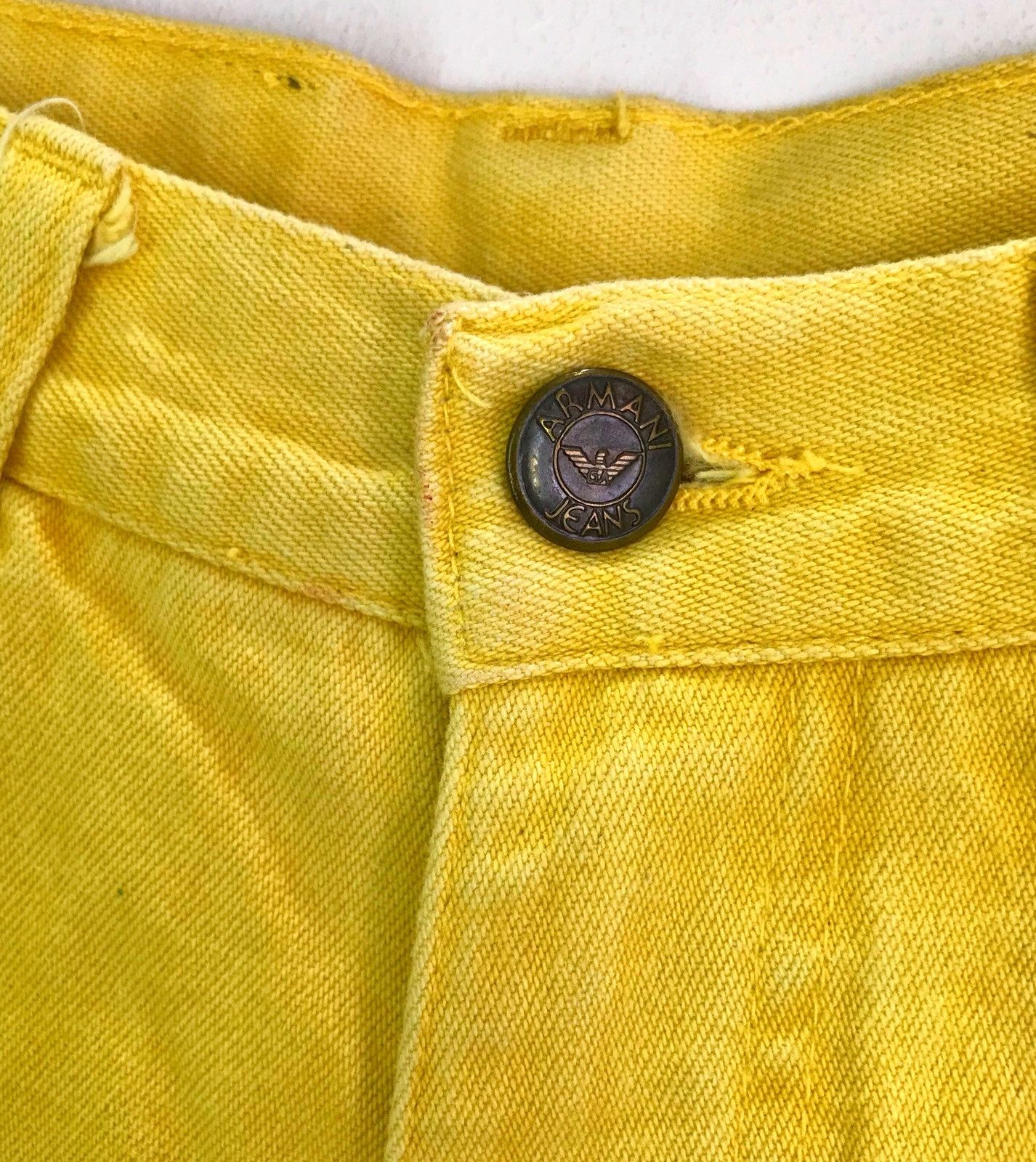 Giorgio Armani Vintage Giorgio Armani Made In Italy Yellow Denim Jeans Size 26" / US 2 / IT 38 - 7 Thumbnail