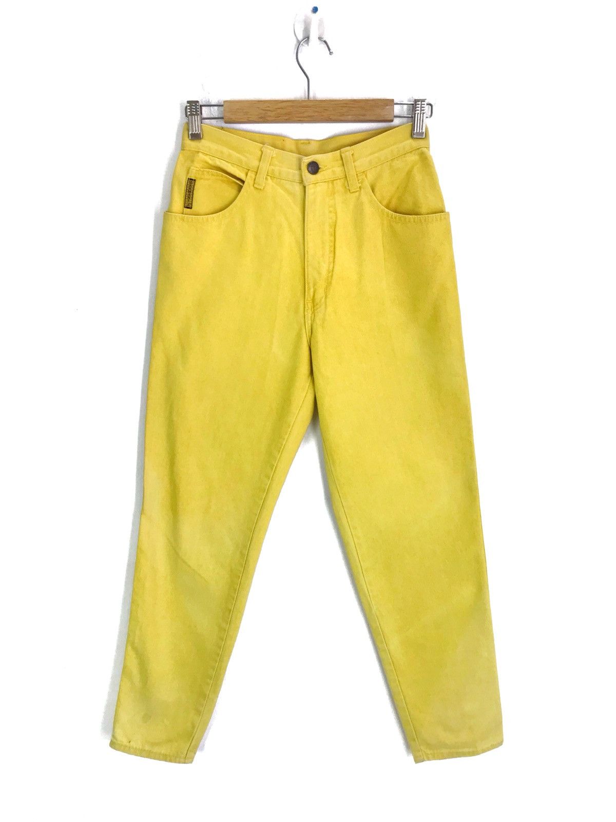 Giorgio Armani Vintage Giorgio Armani Made In Italy Yellow Denim Jeans Size 26" / US 2 / IT 38 - 2 Thumbnail