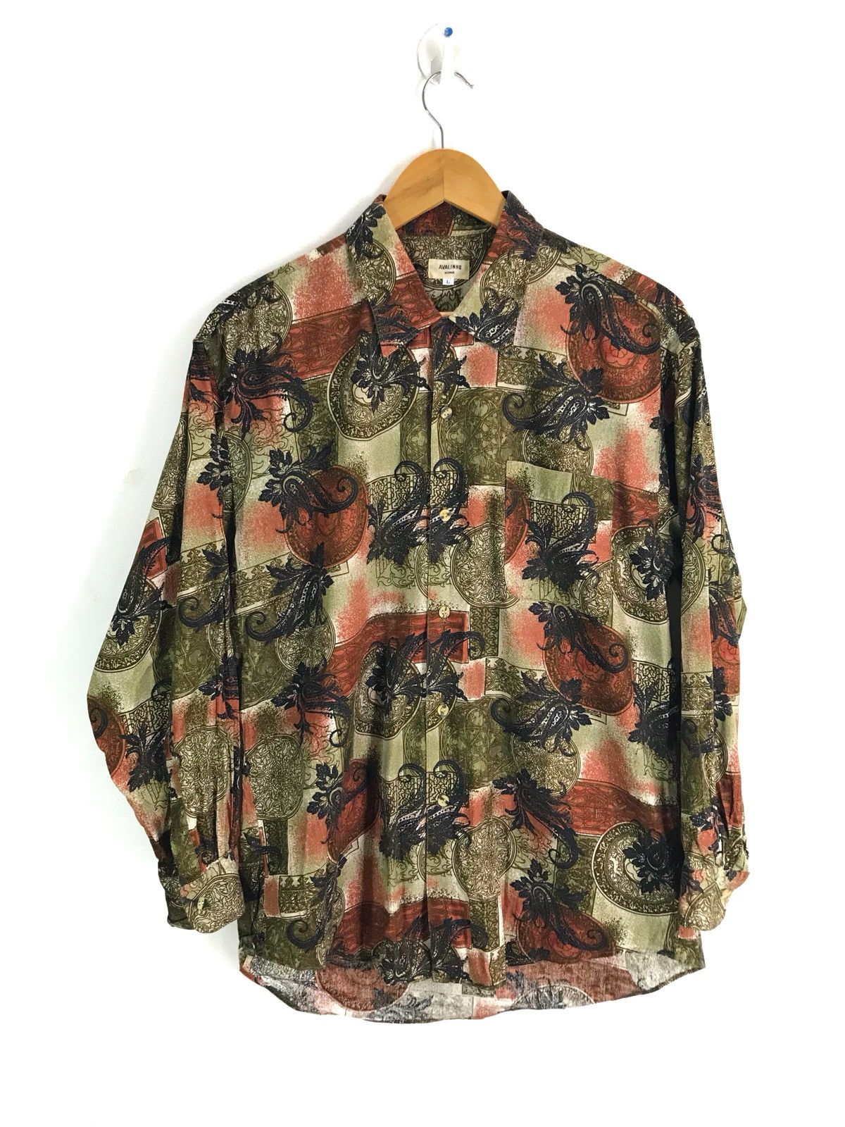 Japanese Brand AVALINHO HOMME Paisley Art All Over Print Shirt Size US L / EU 52-54 / 3 - 1 Thumbnail
