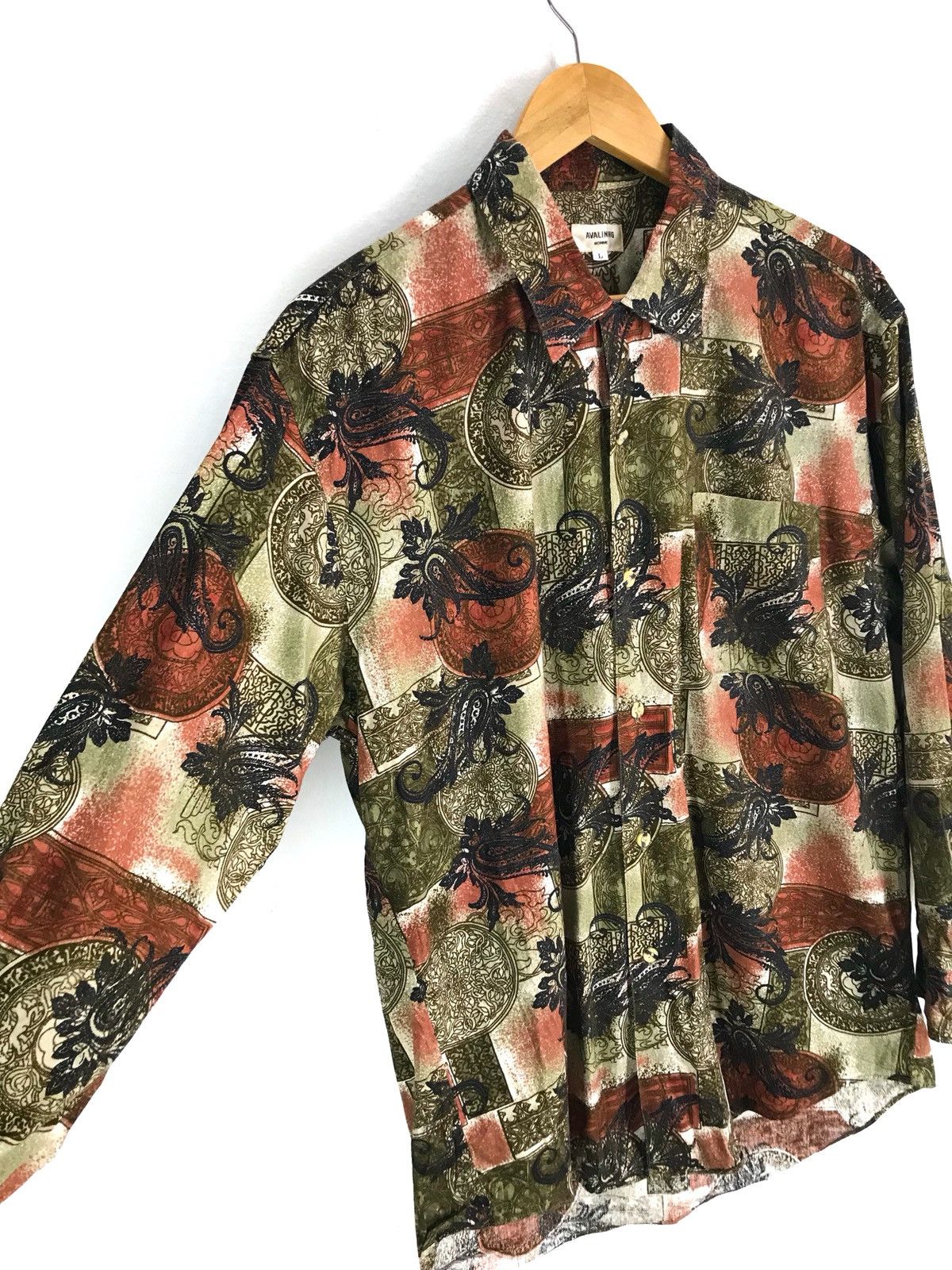 Japanese Brand AVALINHO HOMME Paisley Art All Over Print Shirt Size US L / EU 52-54 / 3 - 5 Thumbnail