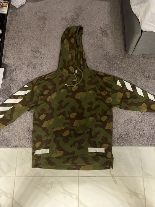 Off white camo online sweatshirt