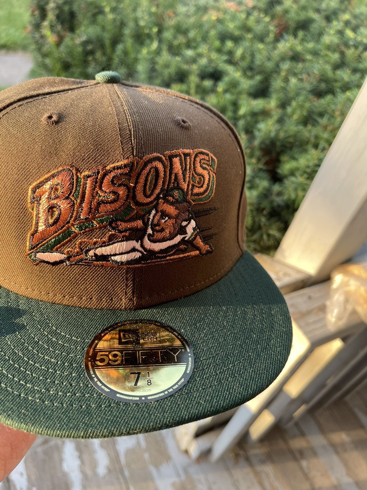 New Era buffalo bisons beef n broccoli fitted pink uv size 7 1/8 Size ONE SIZE - 2 Thumbnail