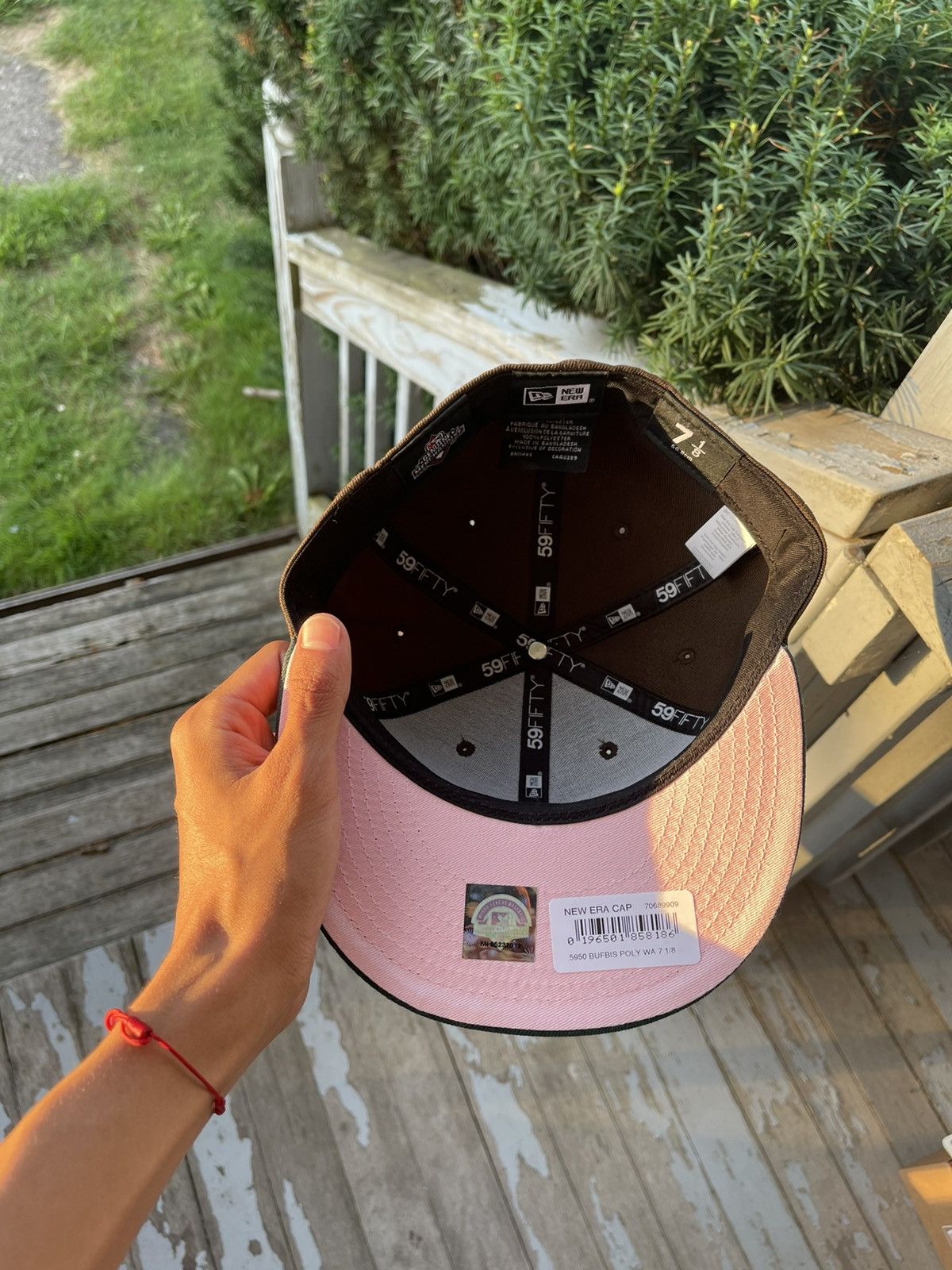 New Era buffalo bisons beef n broccoli fitted pink uv size 7 1/8 Size ONE SIZE - 5 Thumbnail