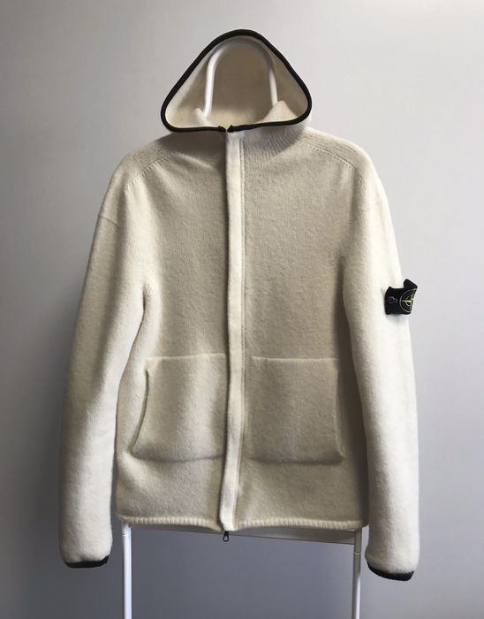 Stone Island A/W 2004 Stone Island Hoodie Cream Winter Lana/wool