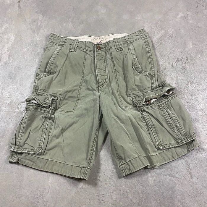 Vintage HOLLISTER CARGO SHORTS Cotton 31 35 Heavy Duty VTG Y2K Fatigues ...