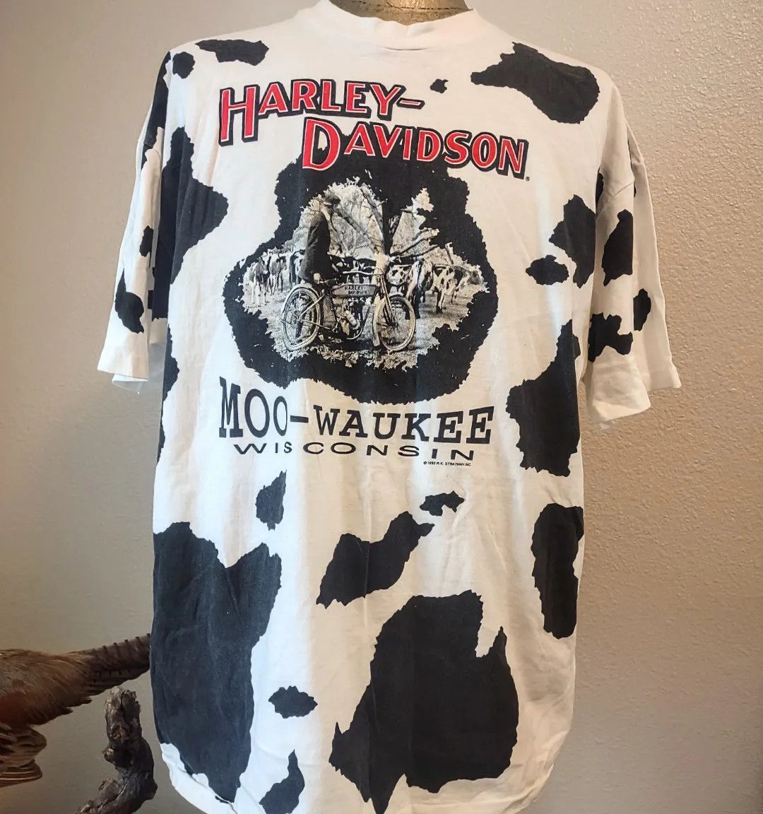 ハーレーダビッドソン Tシャツ 牛柄 MOO-WAUKEE ビンテージ　古着 ハーレーダビッドソン Tシャツ 牛柄 MOO-WAUKEE ビンテージ 古着